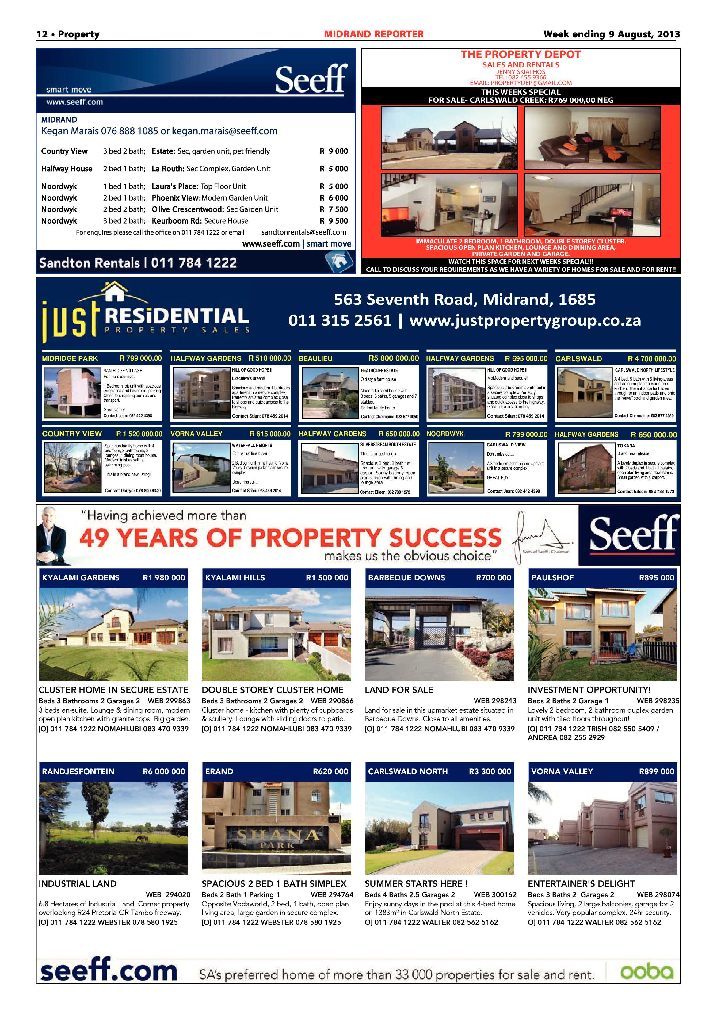 Midrand Reporter 09 August 2013 page 12