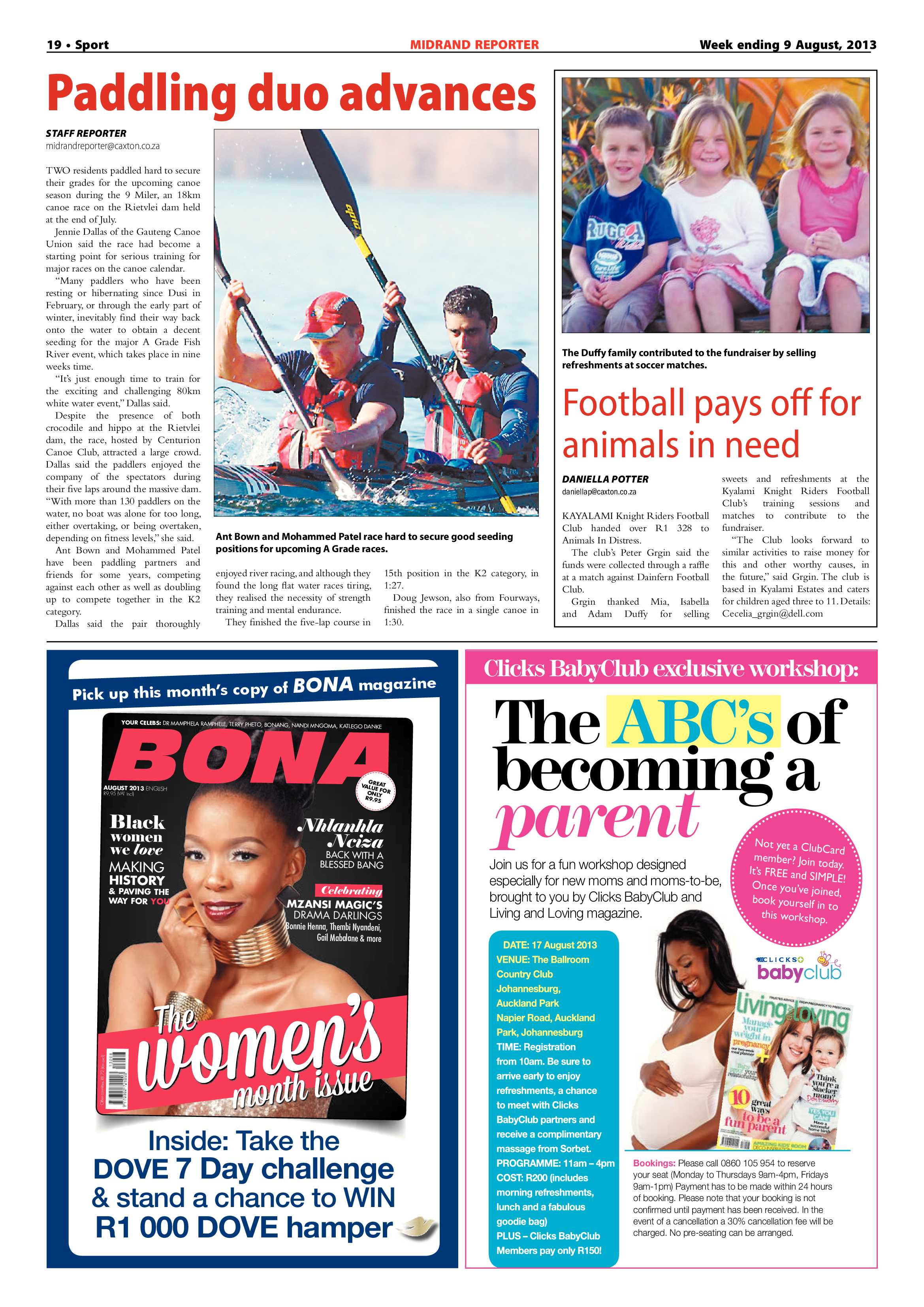 Midrand Reporter 09 August 2013 page 19