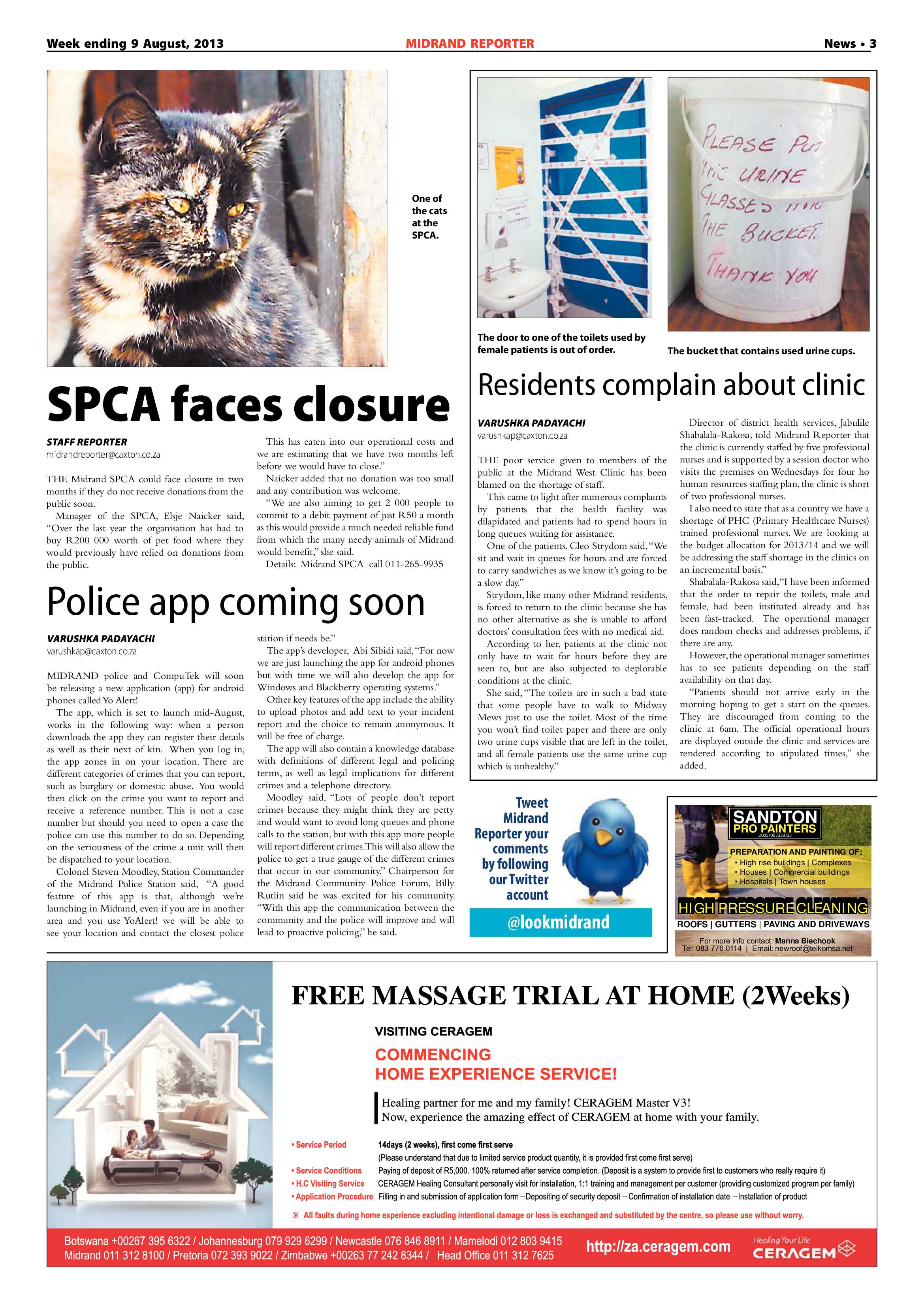 Midrand Reporter 09 August 2013 page 3