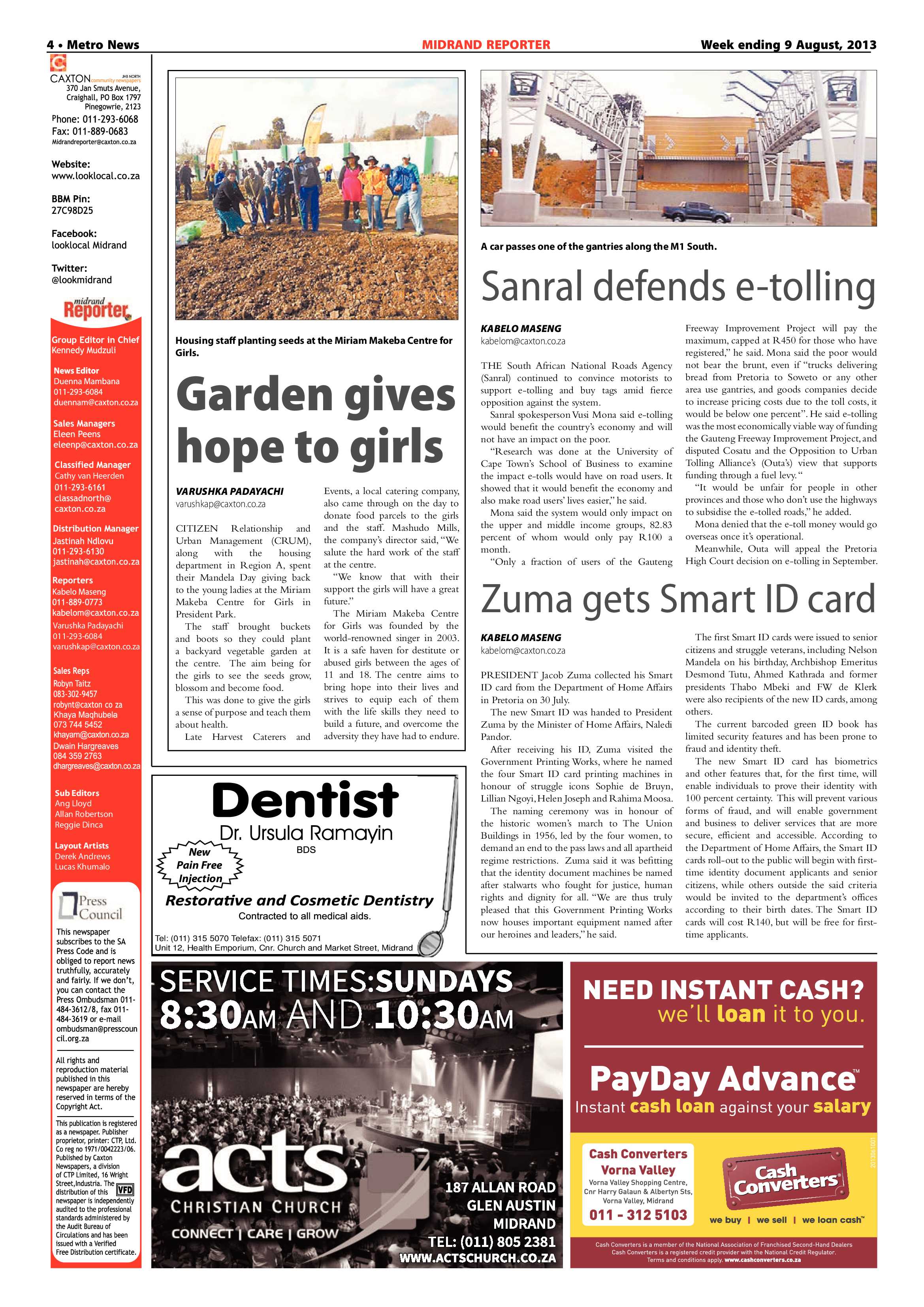 Midrand Reporter 09 August 2013 page 4