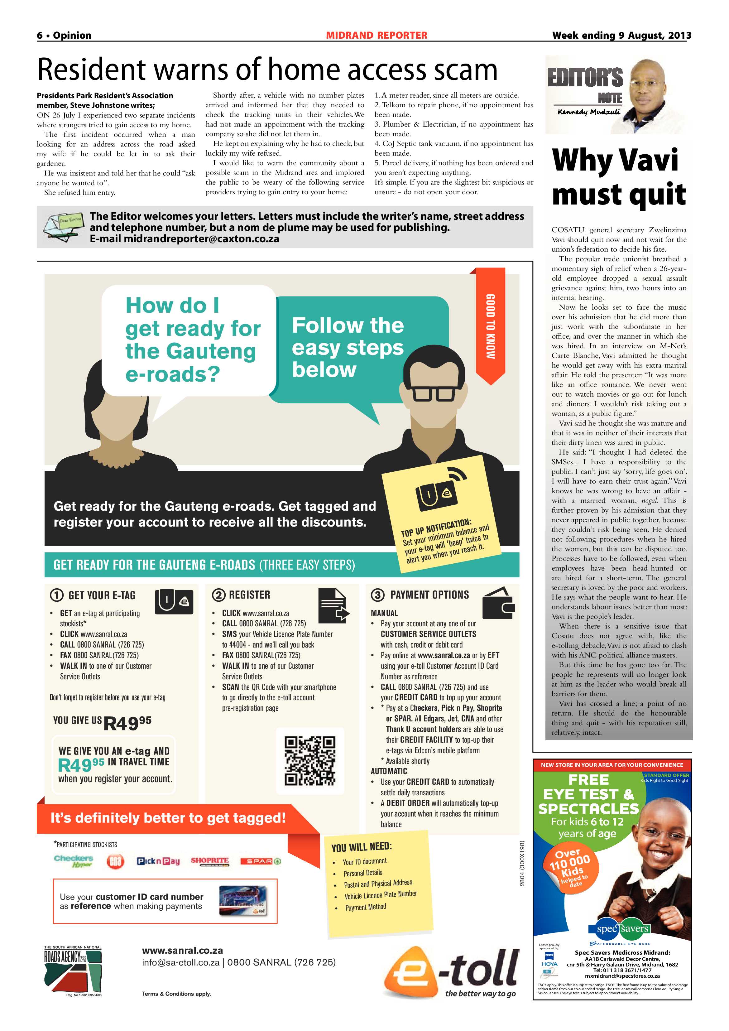 Midrand Reporter 09 August 2013 page 6