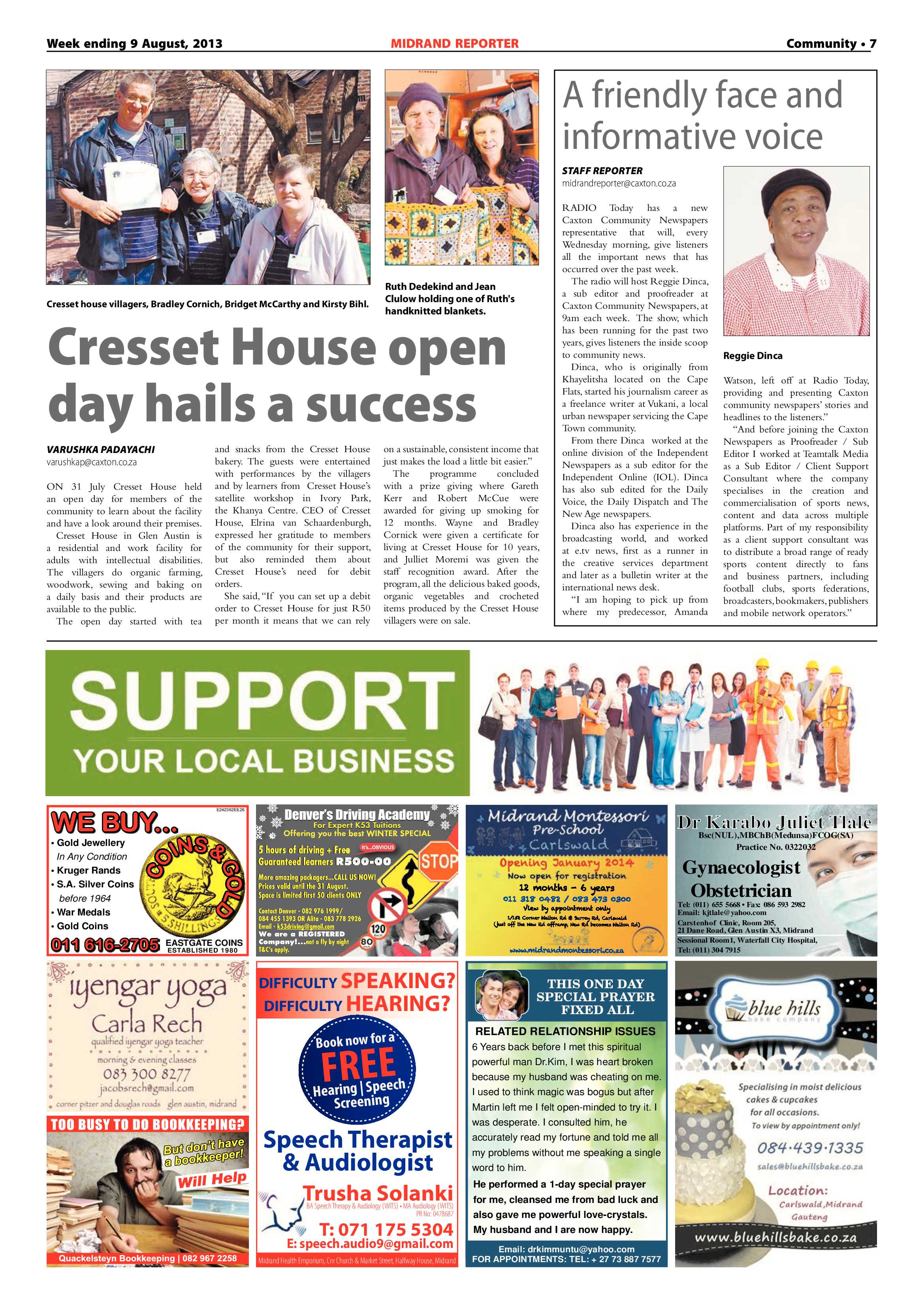 Midrand Reporter 09 August 2013 page 7