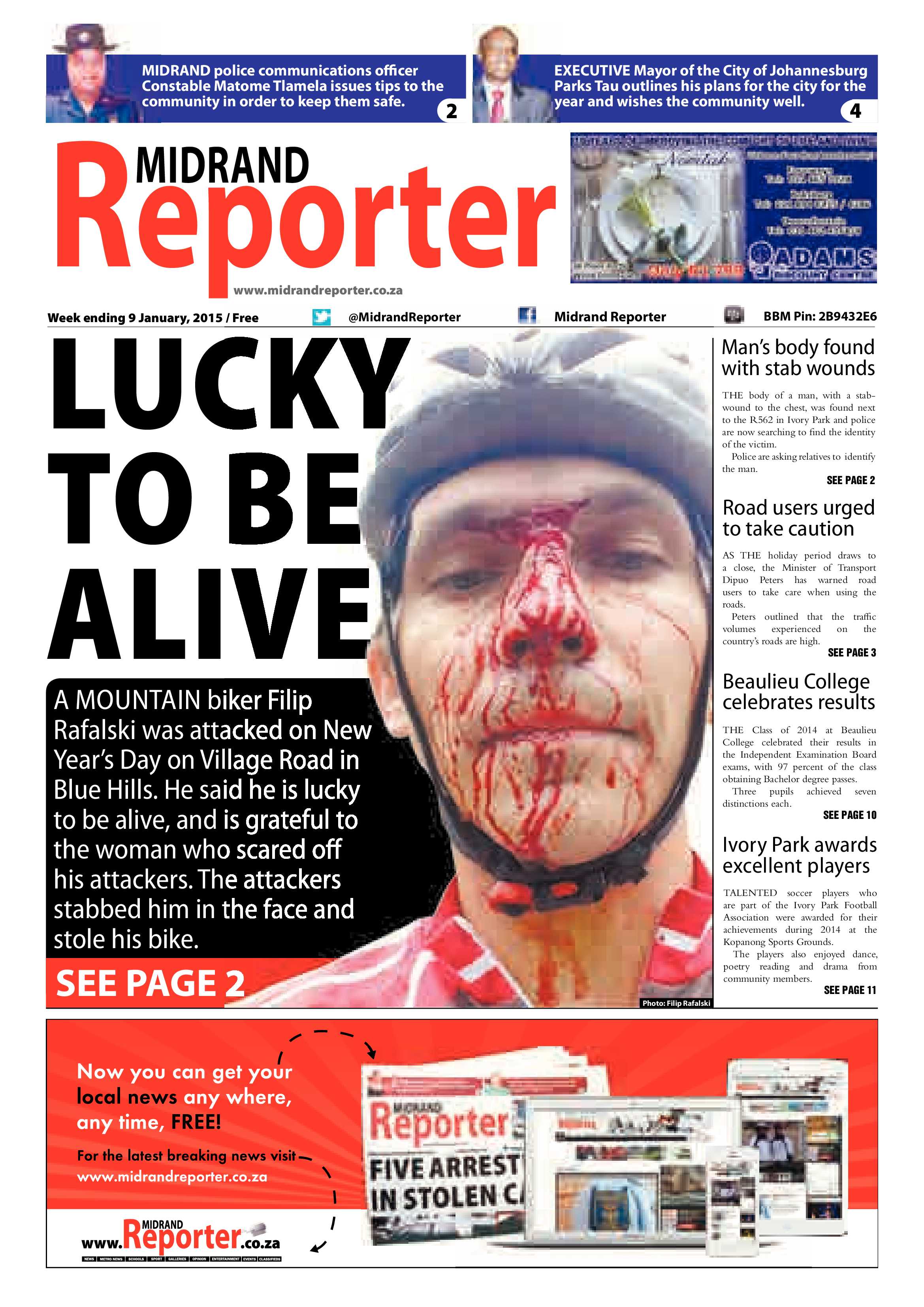 Midrand Reporter 09 January 2015 page 1