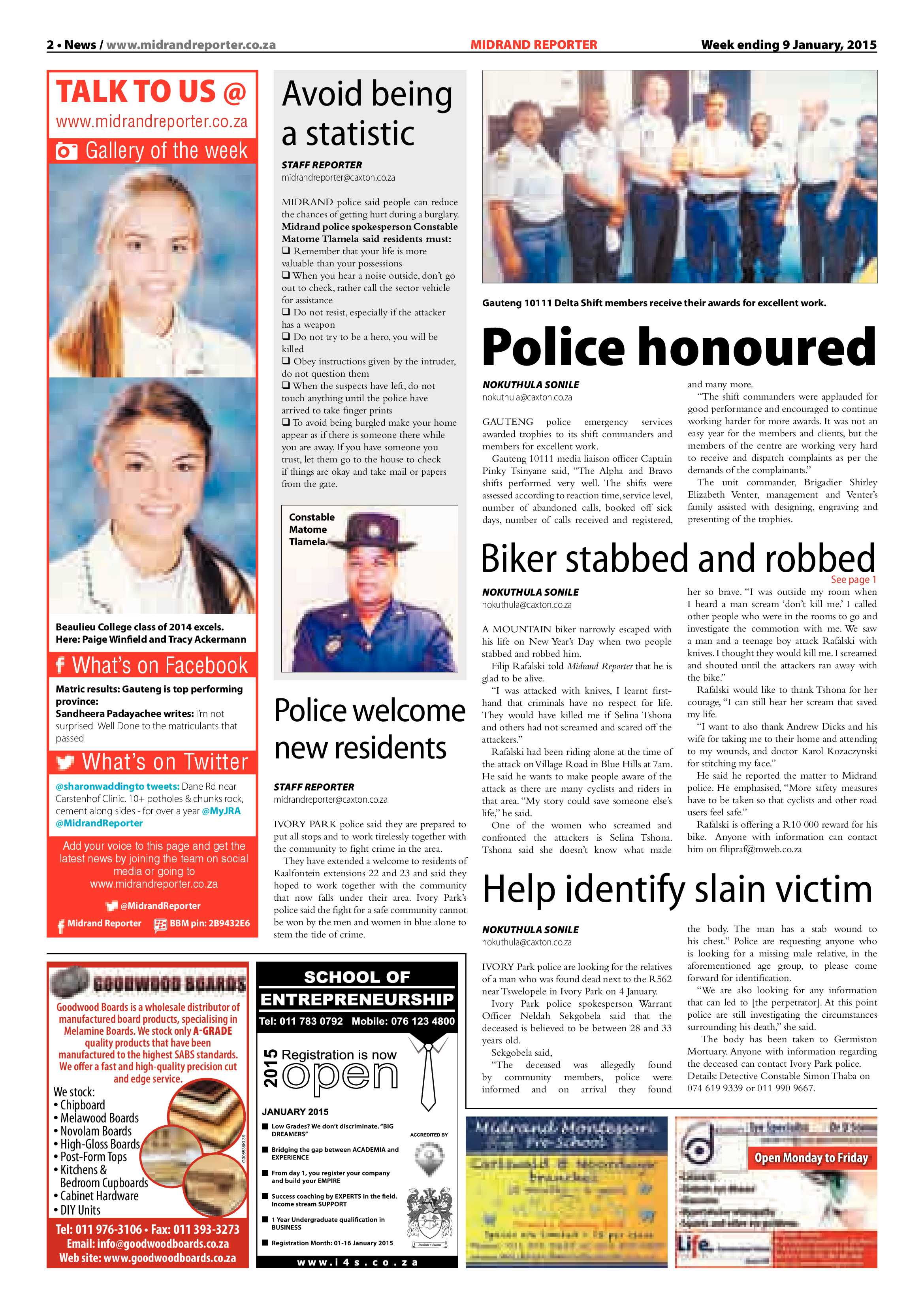 Midrand Reporter 09 January 2015 page 2