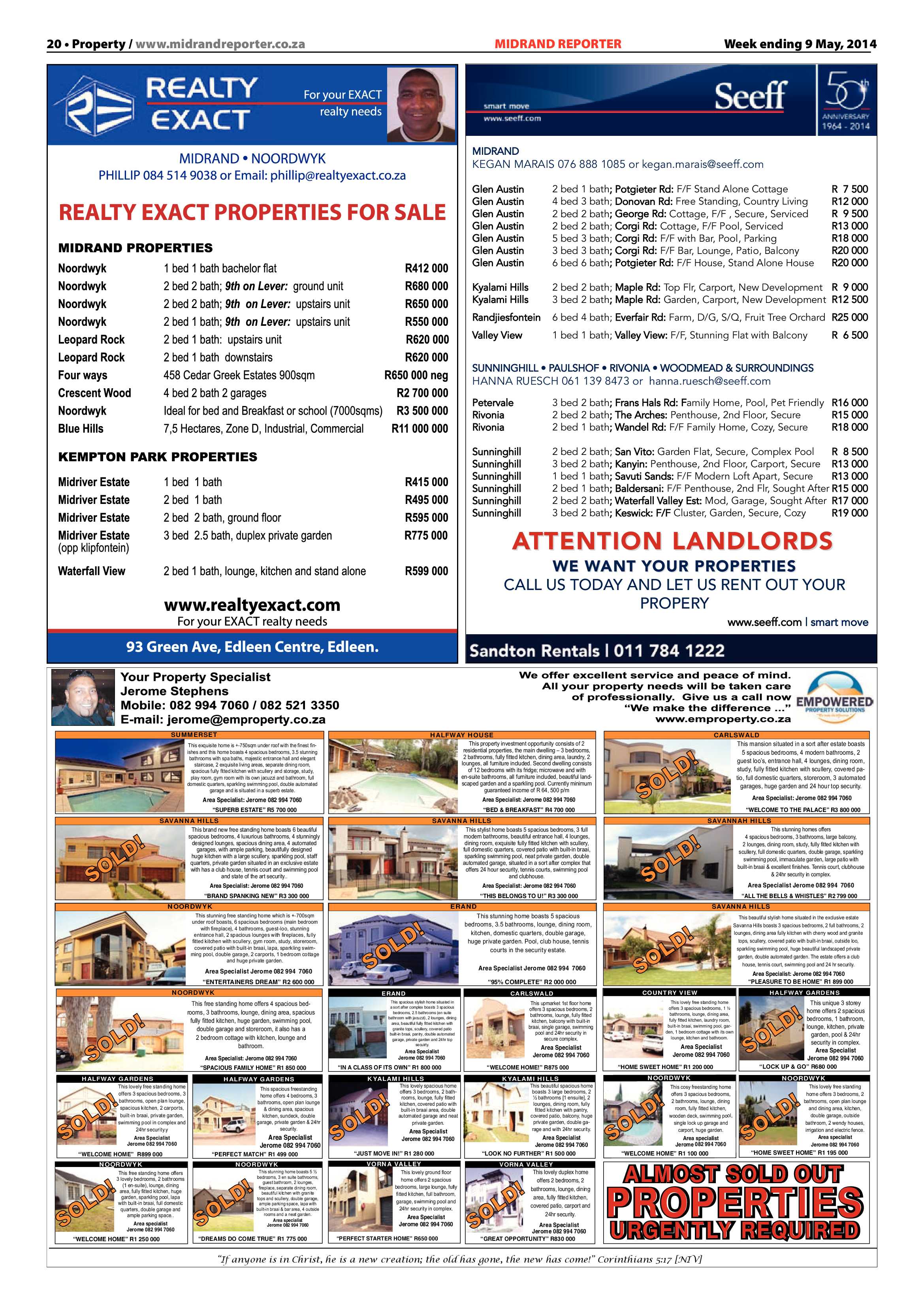 Midrand Reporter 09 May 2014 page 20