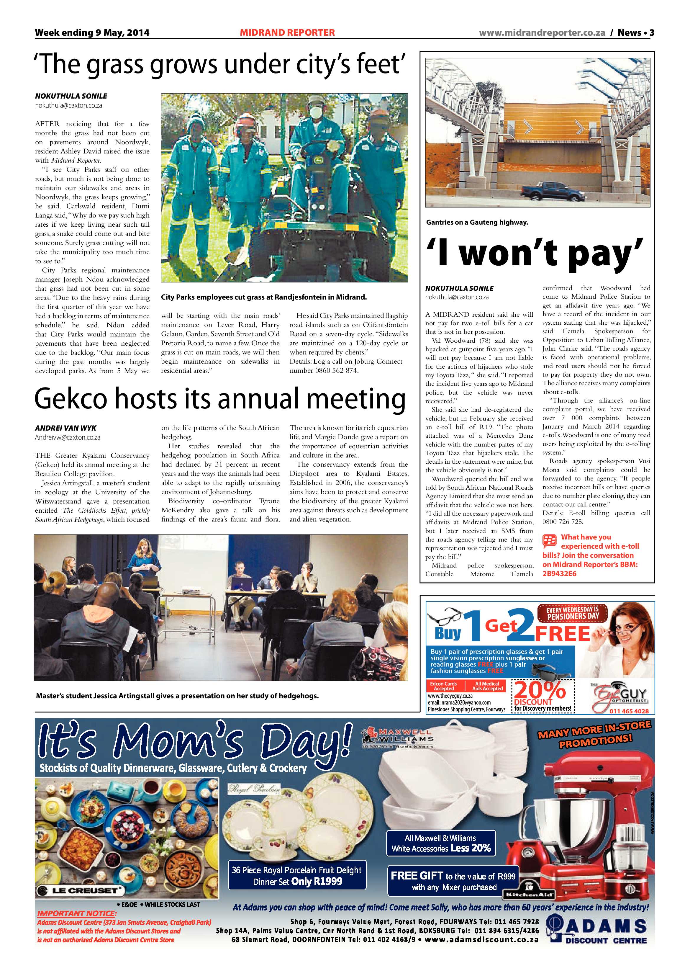 Midrand Reporter 09 May 2014 page 3