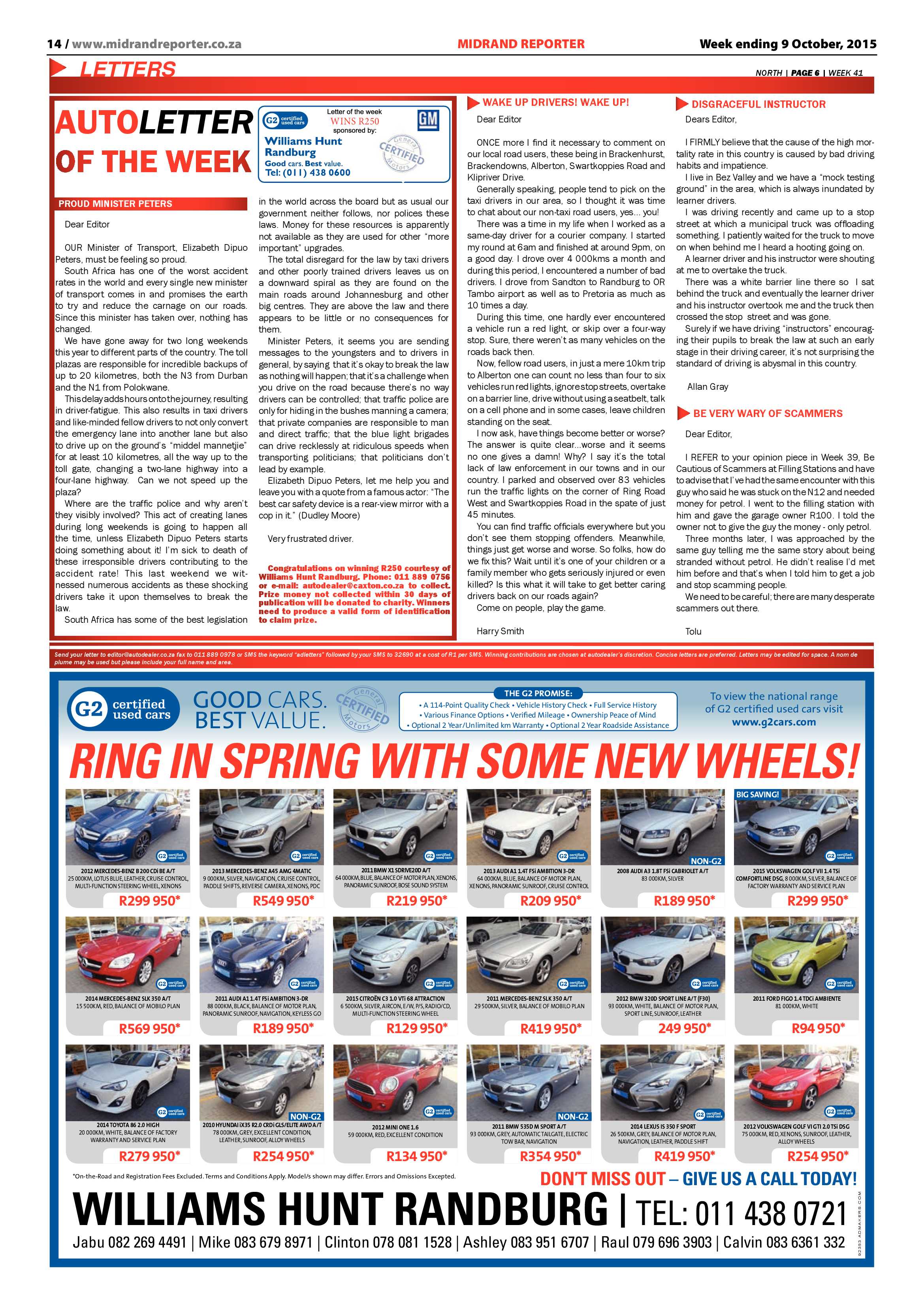 Midrand Reporter 09 October 2015 page 14