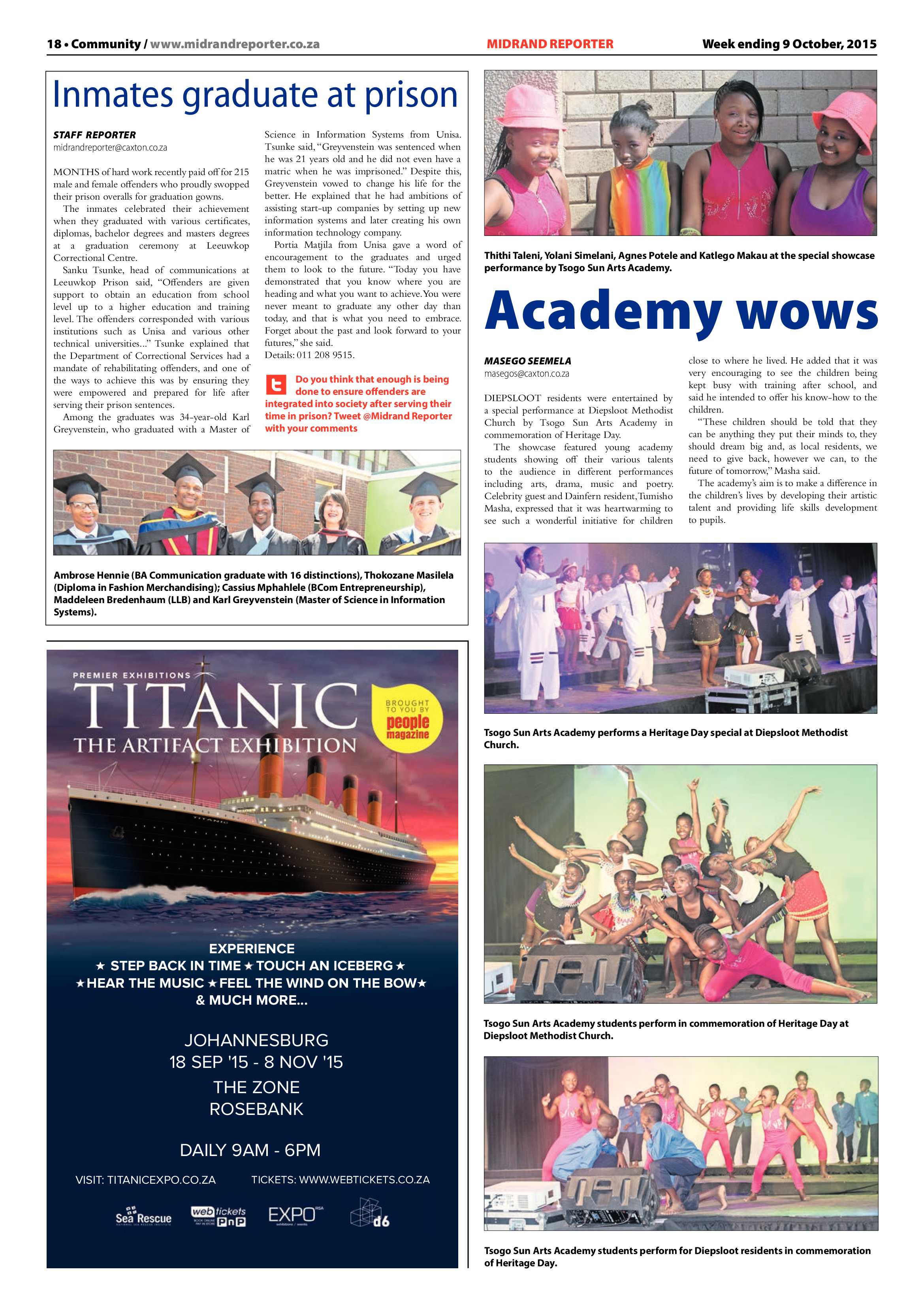 Midrand Reporter 09 October 2015 page 18