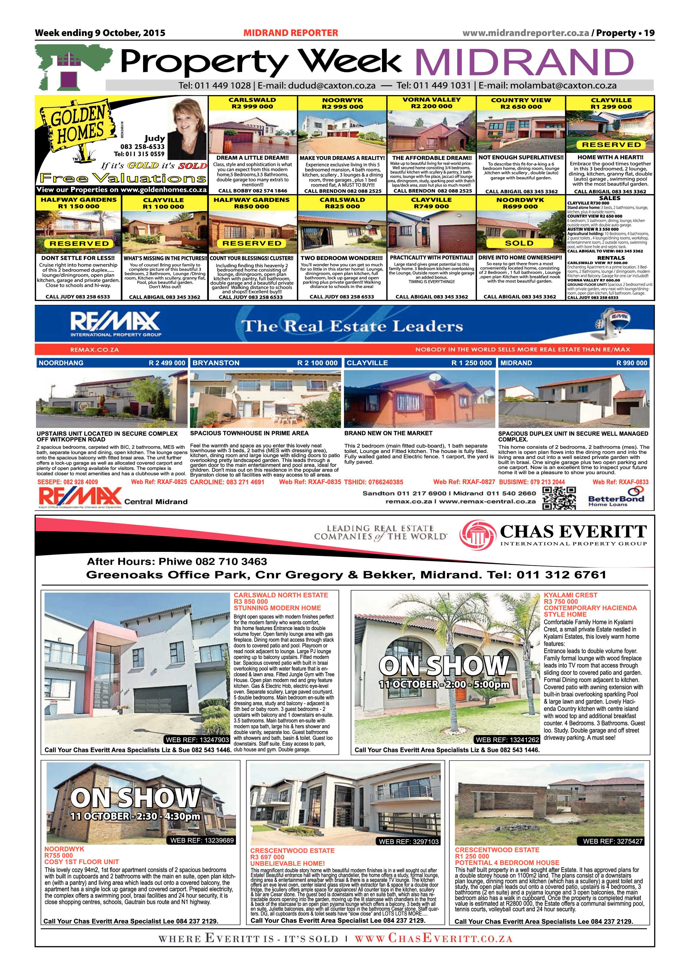 Midrand Reporter 09 October 2015 page 19