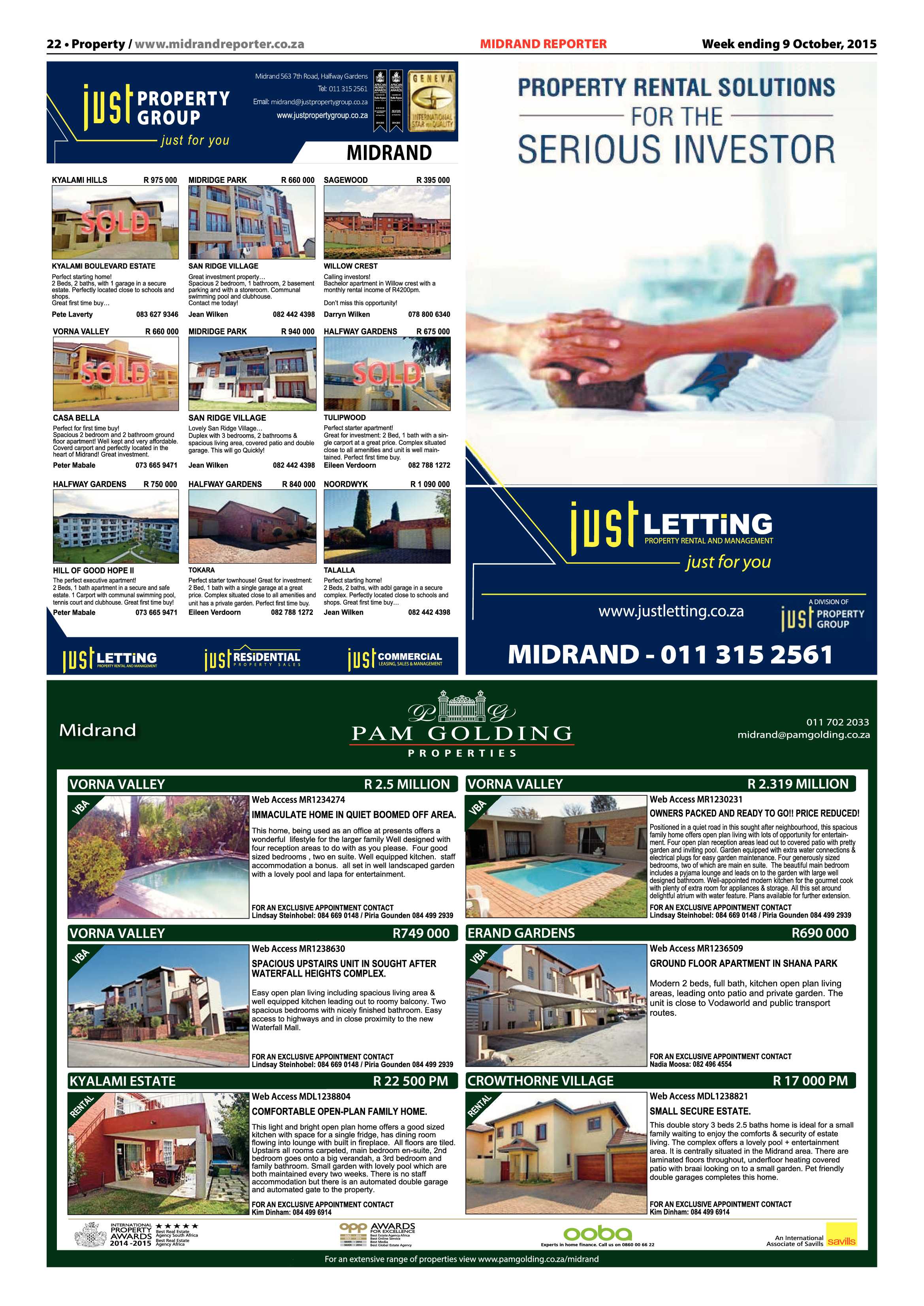 Midrand Reporter 09 October 2015 page 22