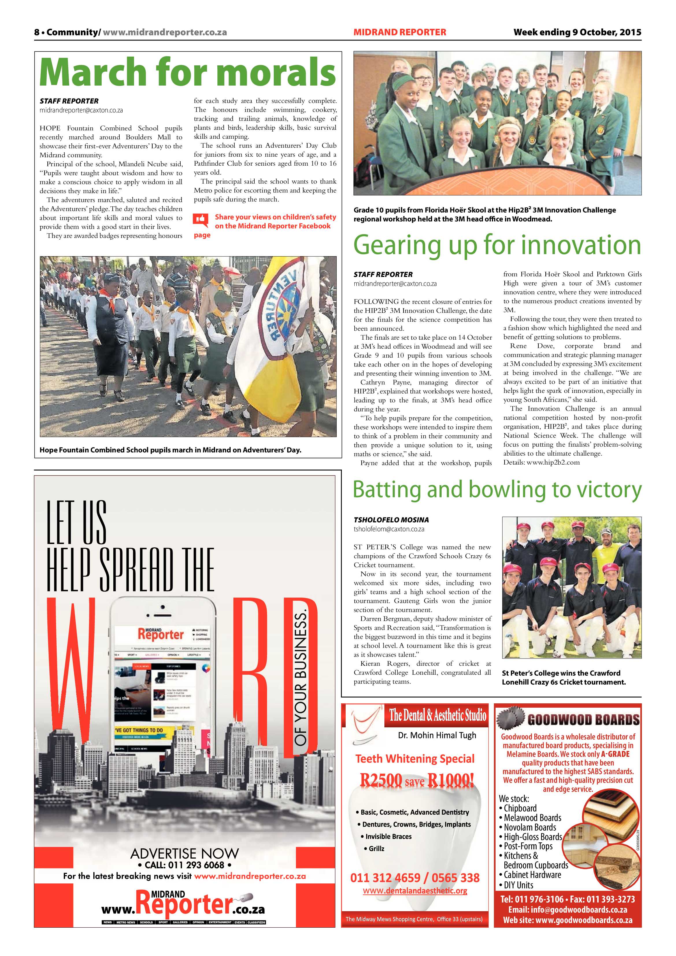 Midrand Reporter 09 October 2015 page 8