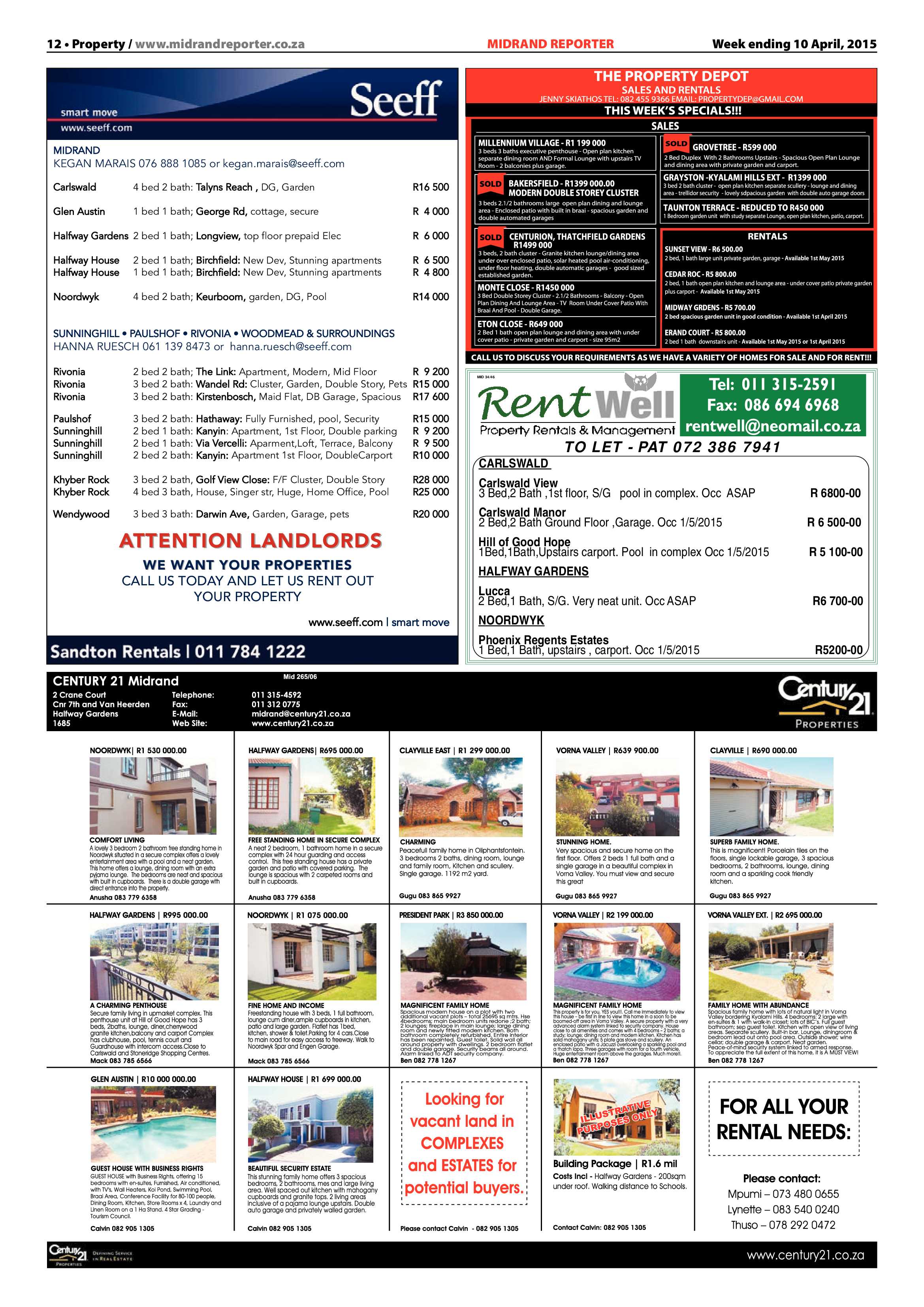 MIdrand Reporter 10 April 2015 page 12