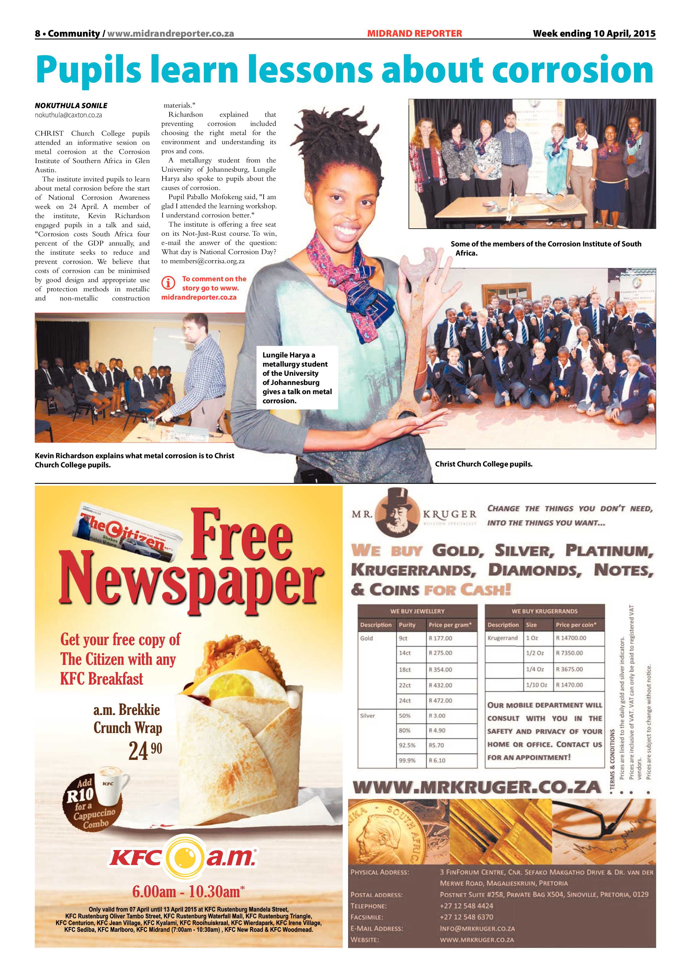 MIdrand Reporter 10 April 2015 page 8
