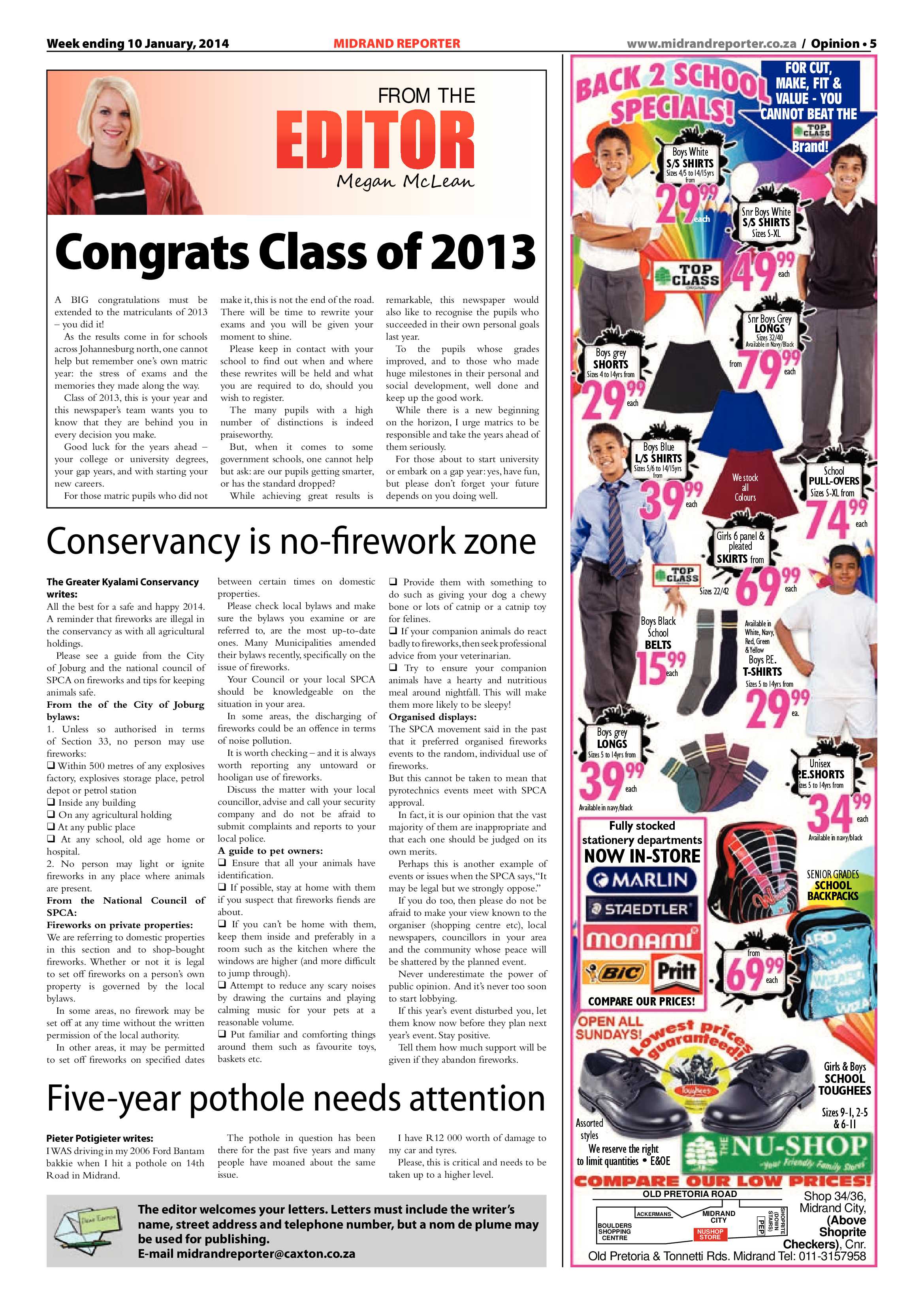 Midrand Reporter 10 January 2014 page 5