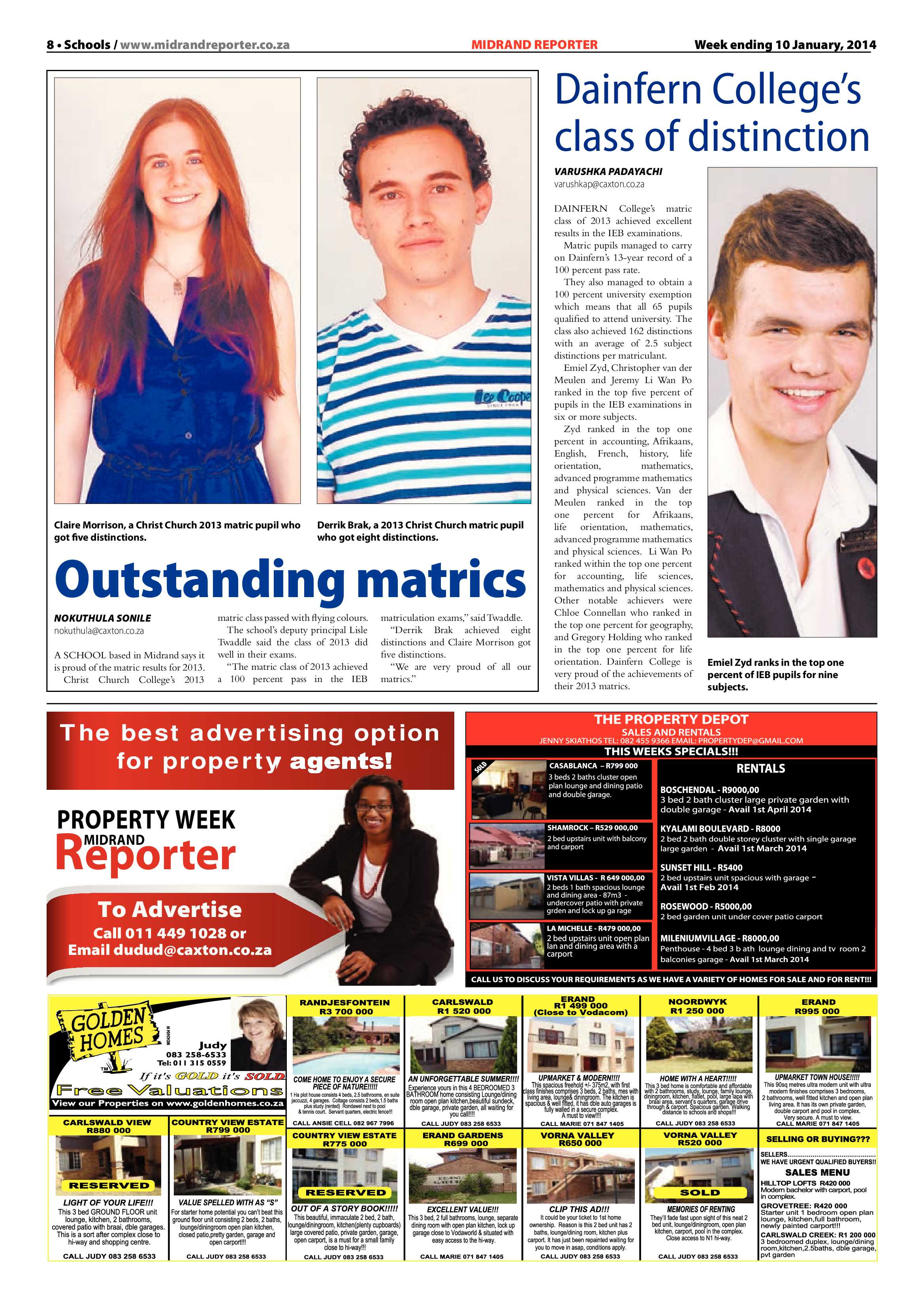 Midrand Reporter 10 January 2014 page 8