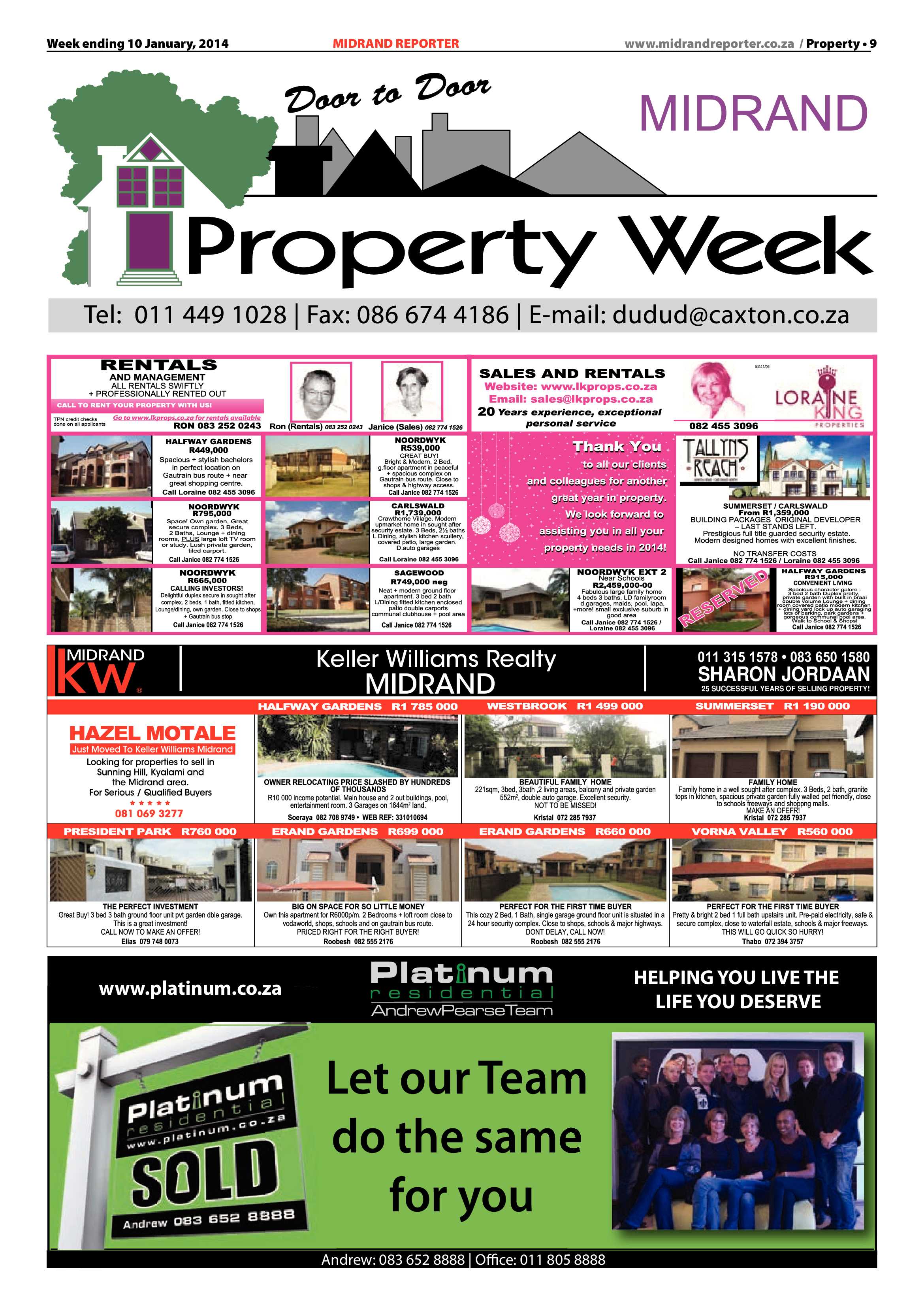 Midrand Reporter 10 January 2014 page 9