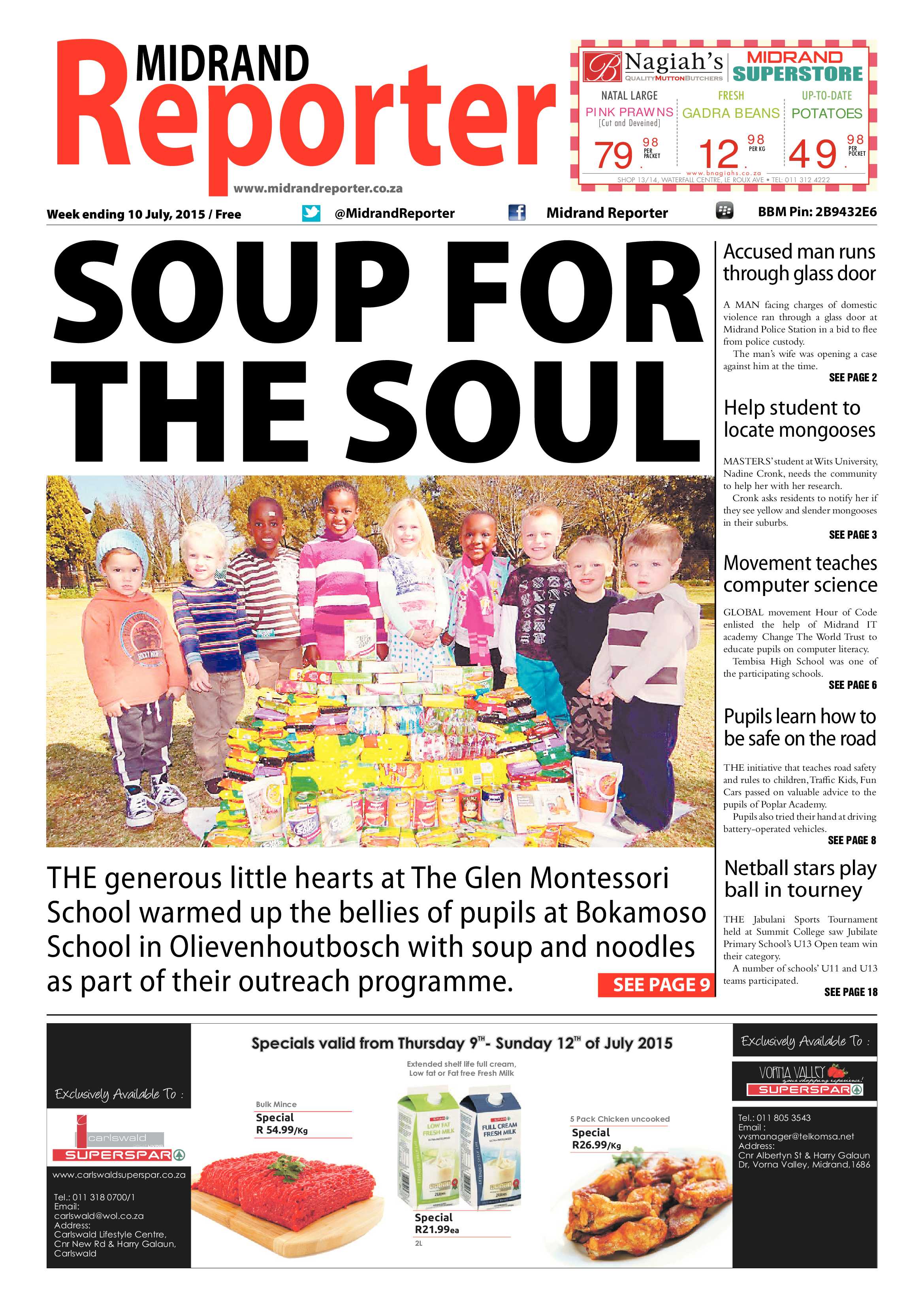 Midrand Reporter 10 July 2015 page 1