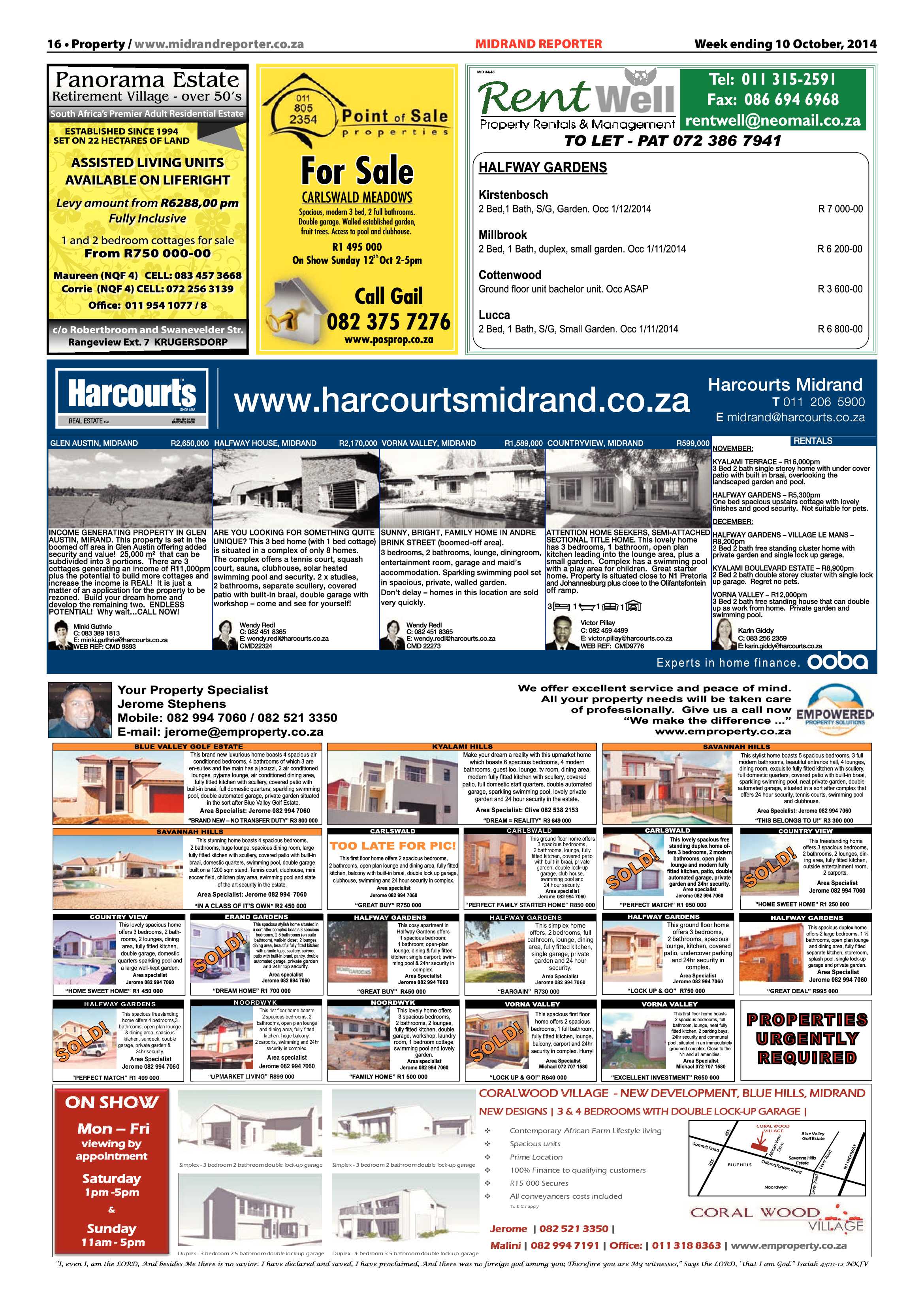 Midrand Reporter 10 October 2014 page 16