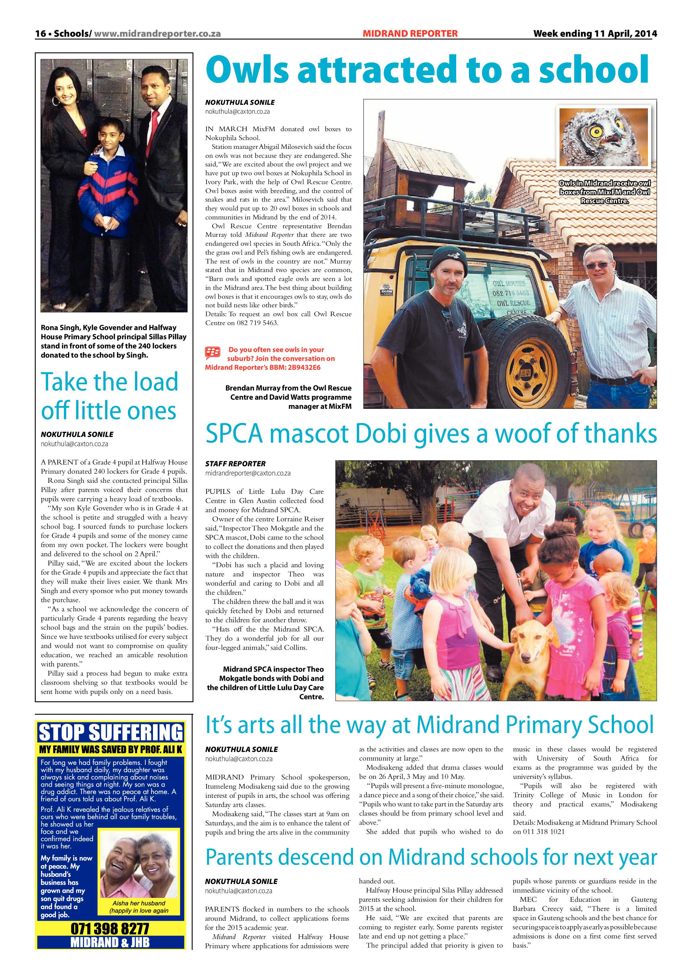 Midrand Reporter 11 April 2014 page 16