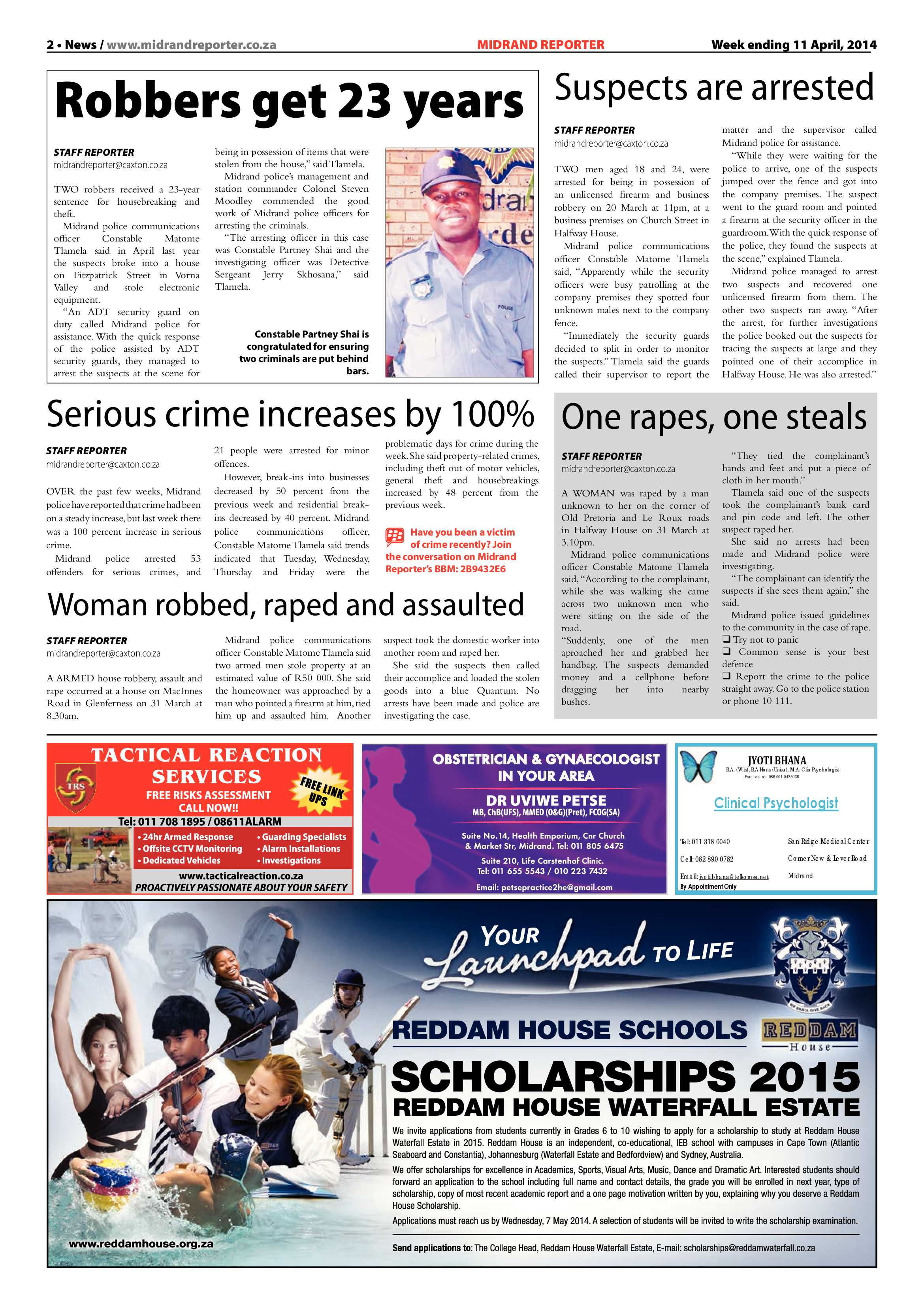 Midrand Reporter 11 April 2014 page 2