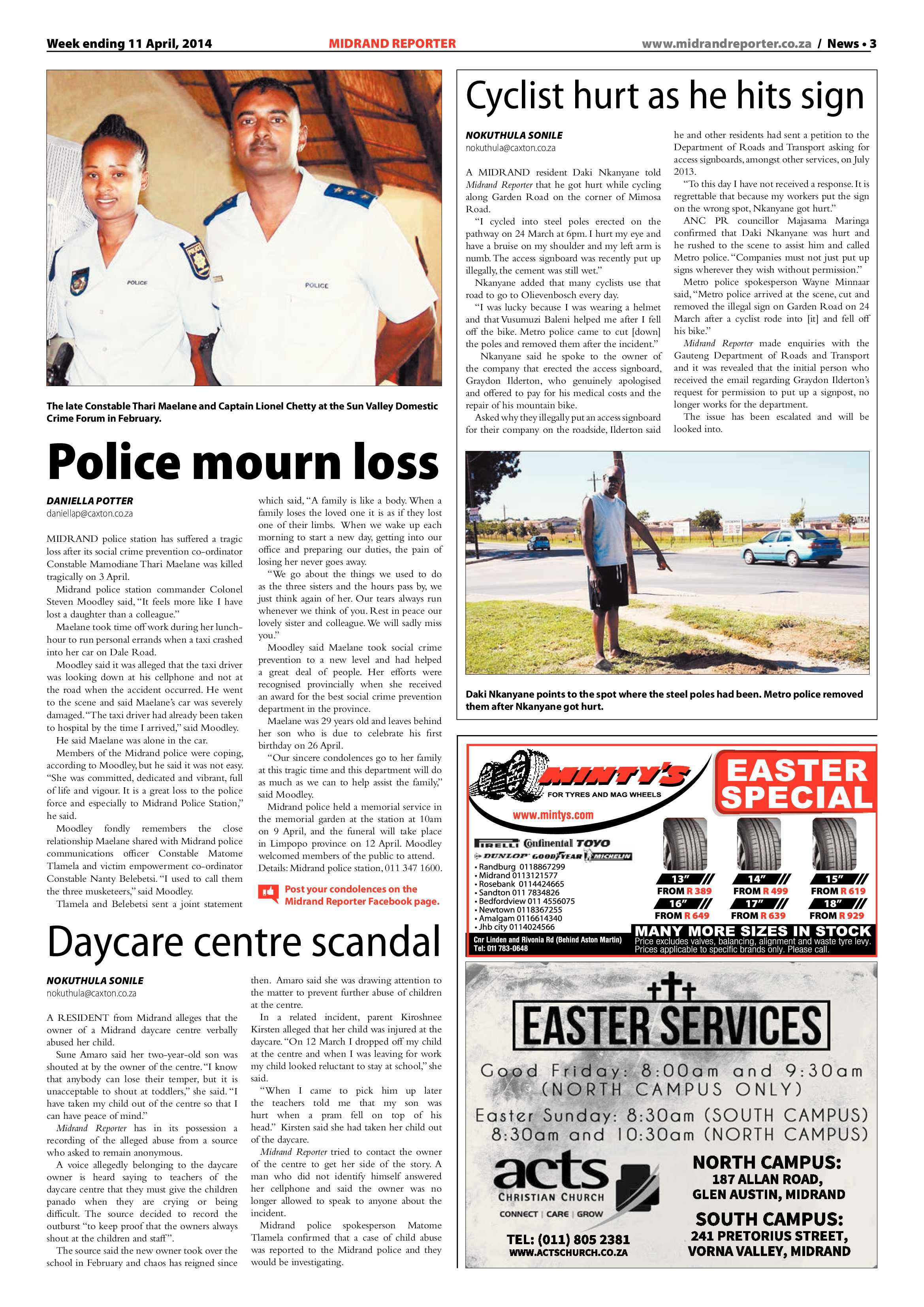 Midrand Reporter 11 April 2014 page 3