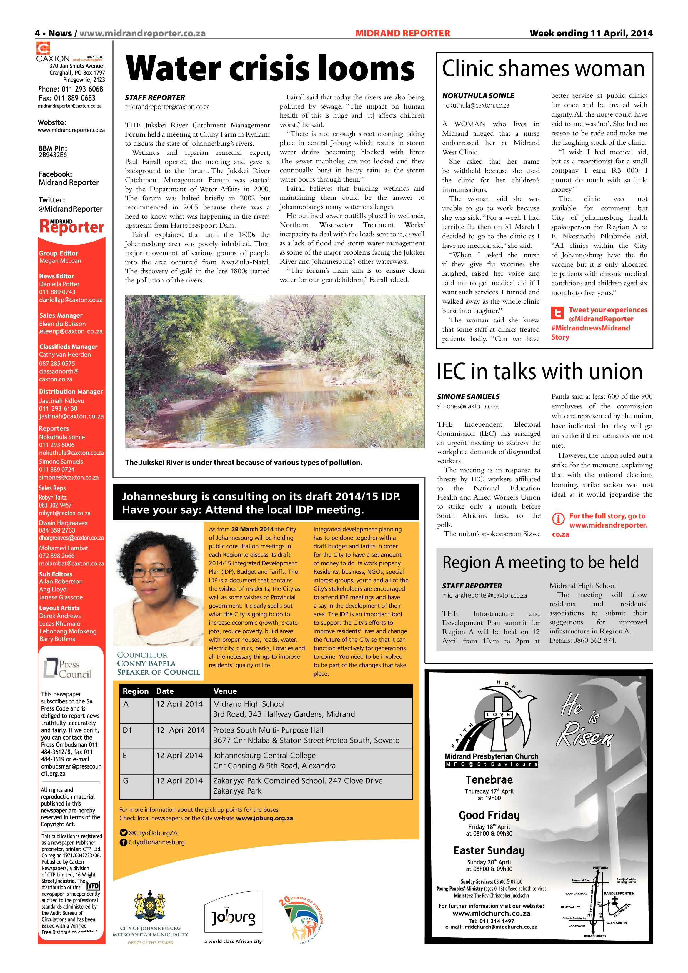 Midrand Reporter 11 April 2014 page 4
