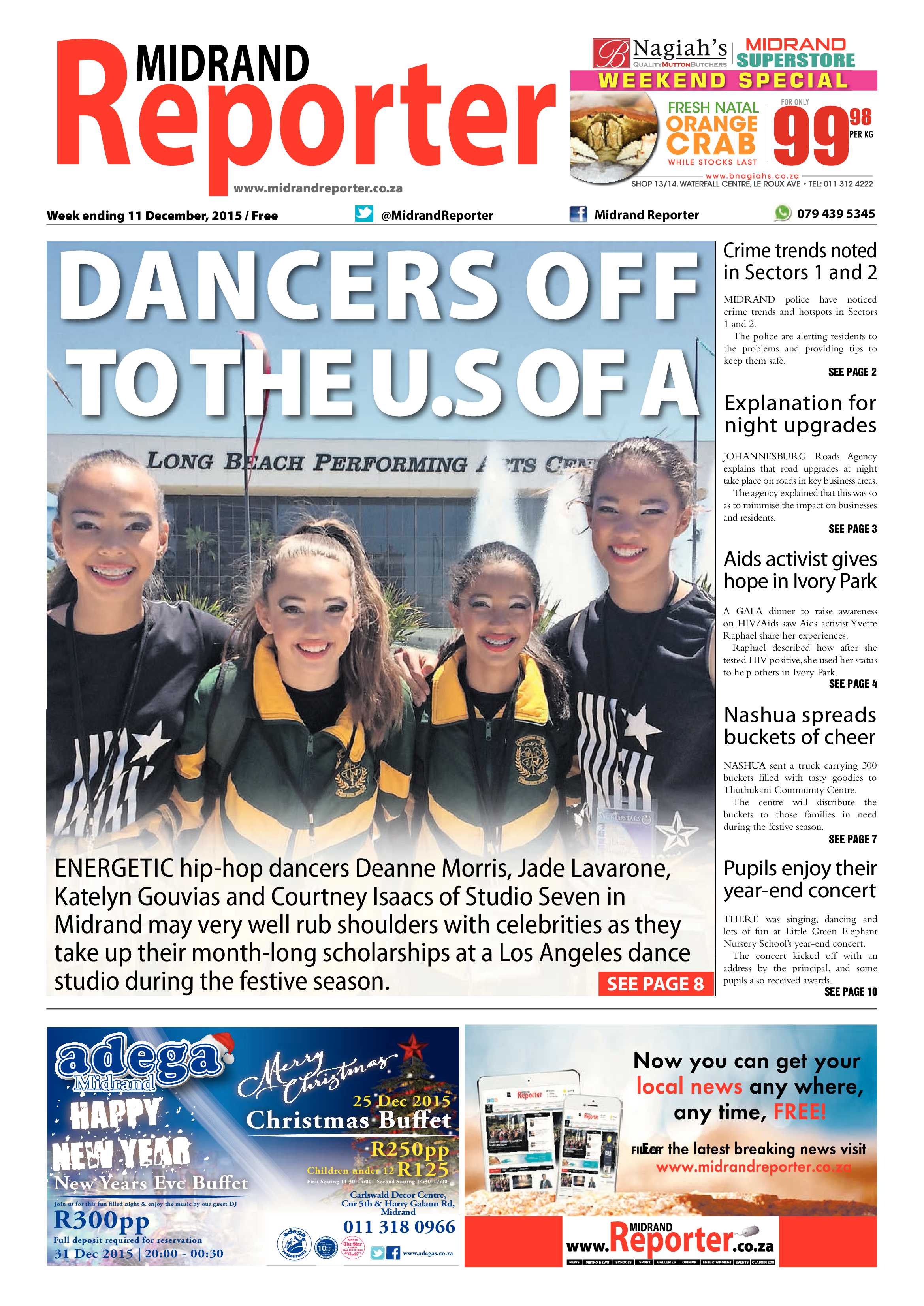 Midrand Reporter 11 December 2015 page 1