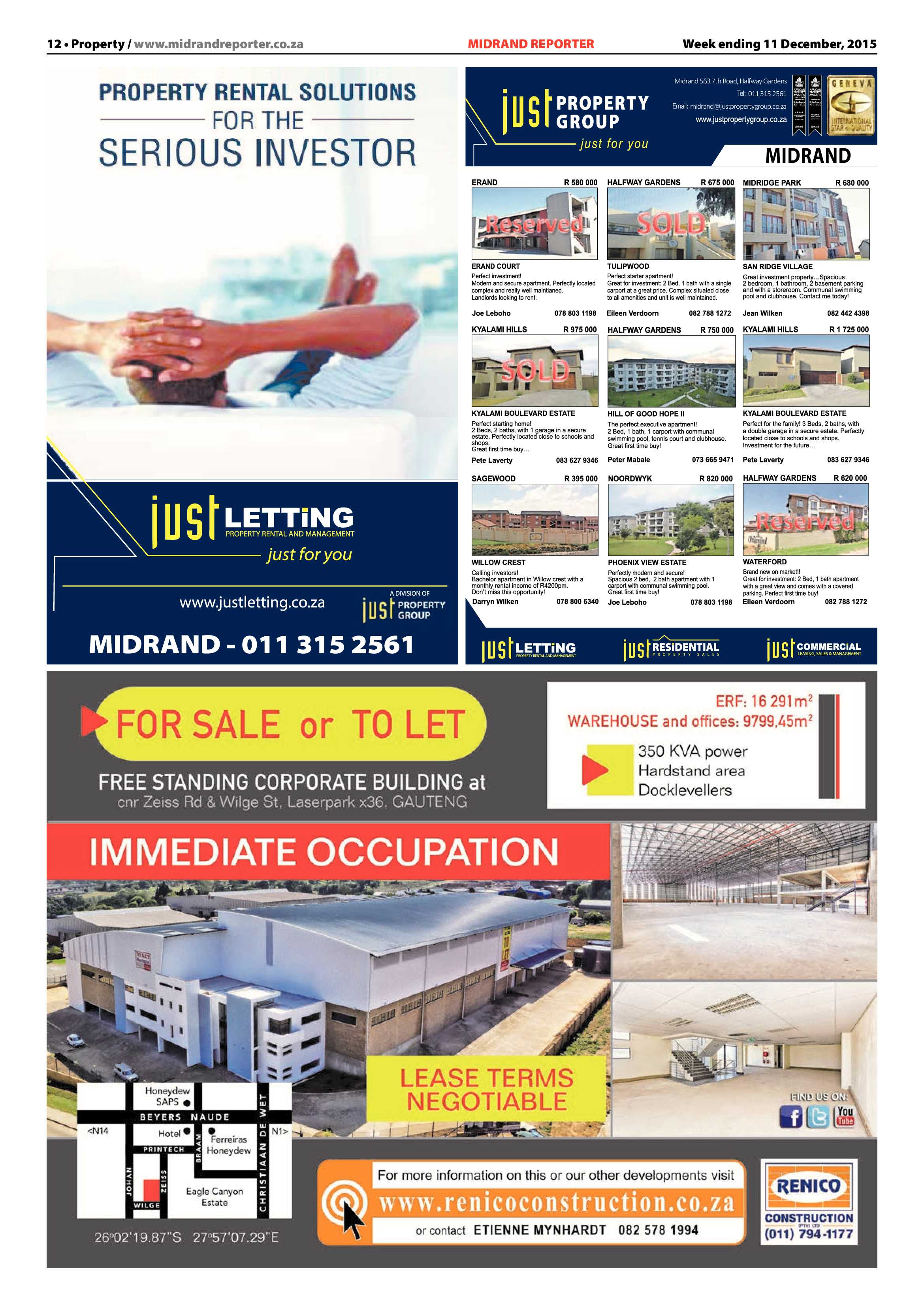 Midrand Reporter 11 December 2015 page 12