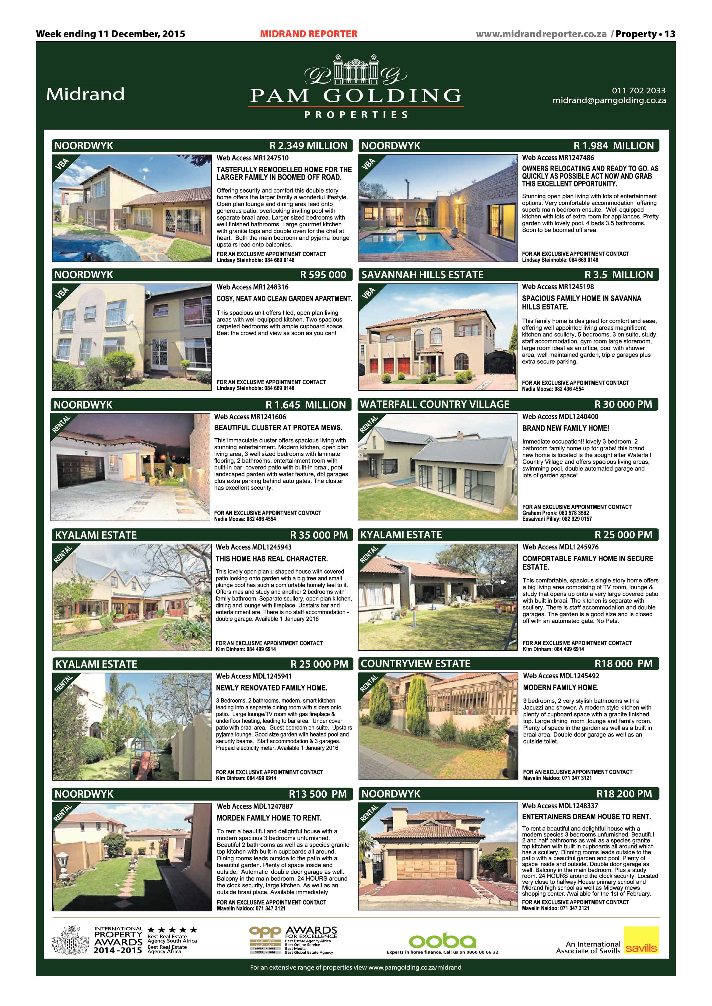 Midrand Reporter 11 December 2015 page 13