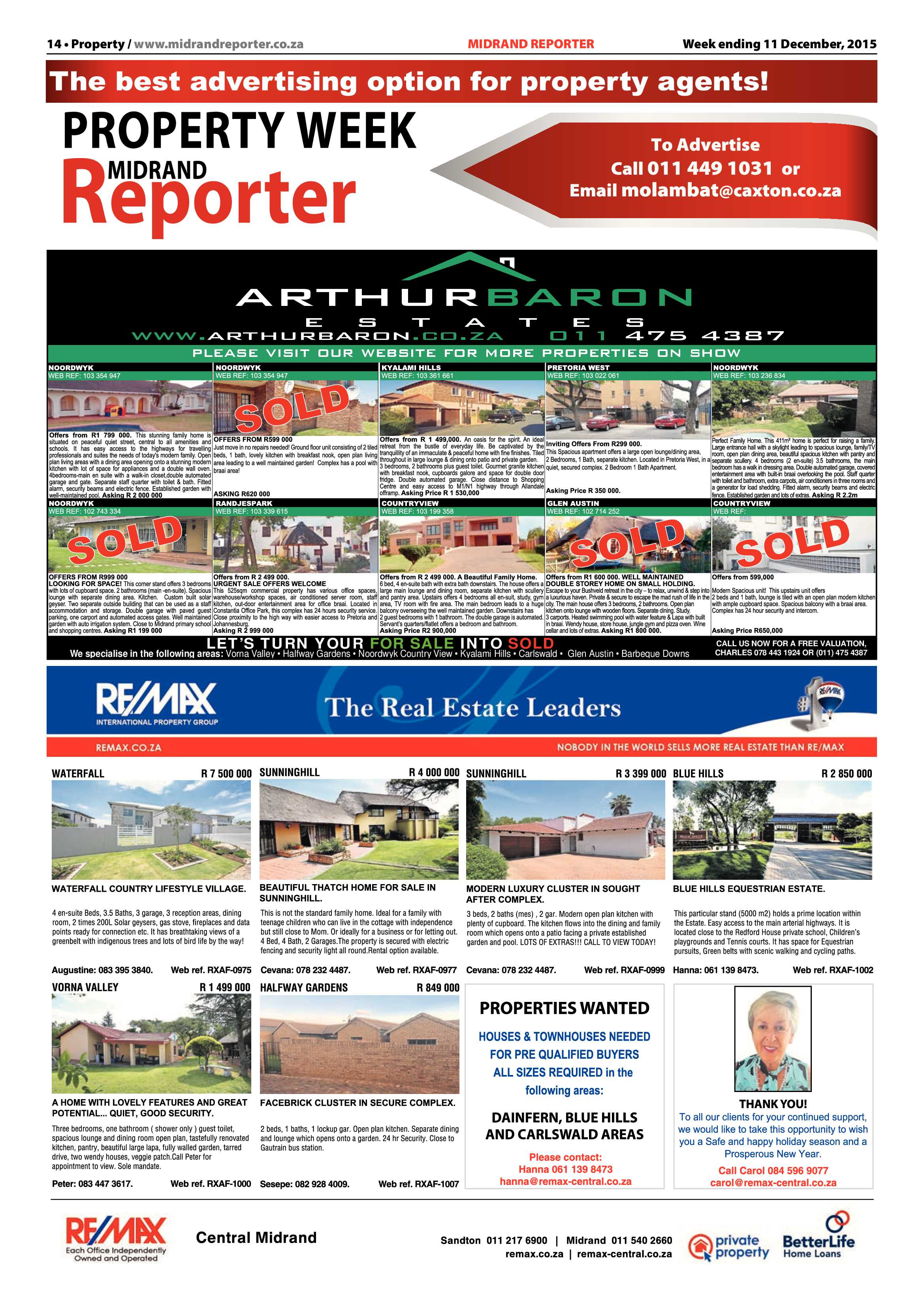 Midrand Reporter 11 December 2015 page 14