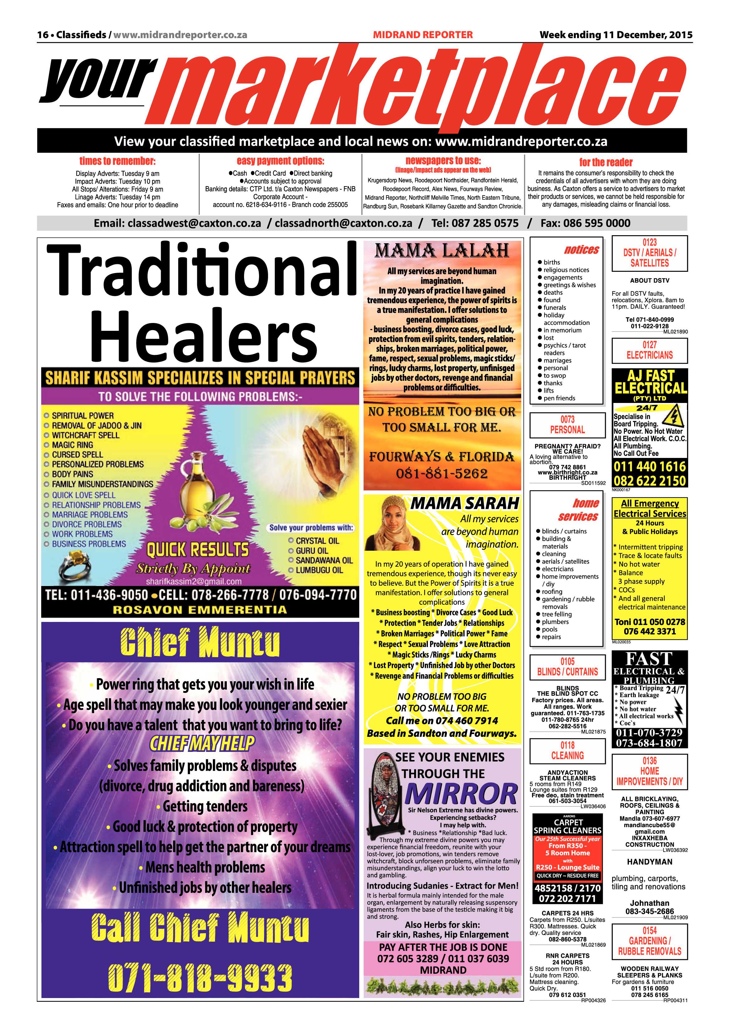 Midrand Reporter 11 December 2015 page 16