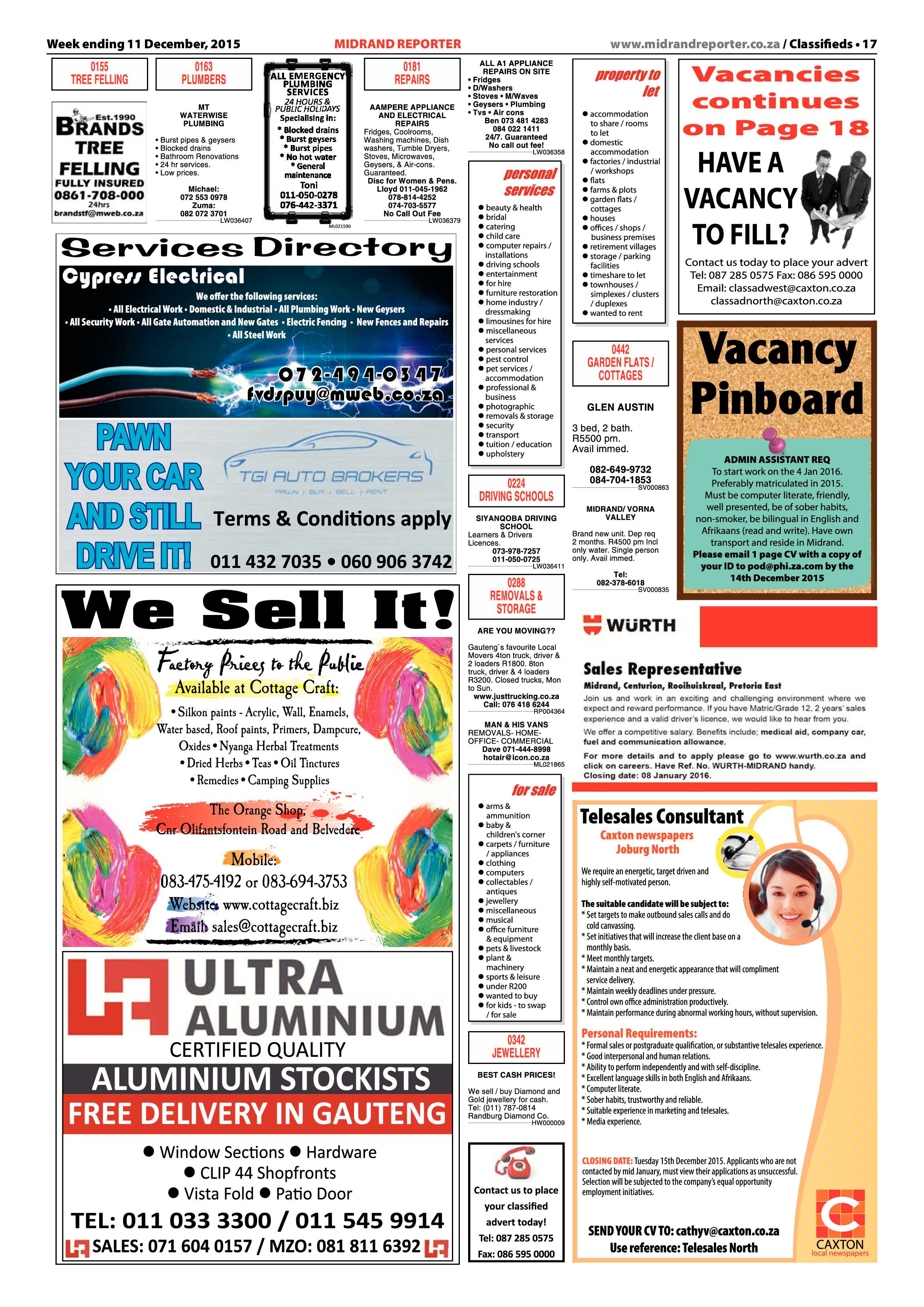 Midrand Reporter 11 December 2015 page 17