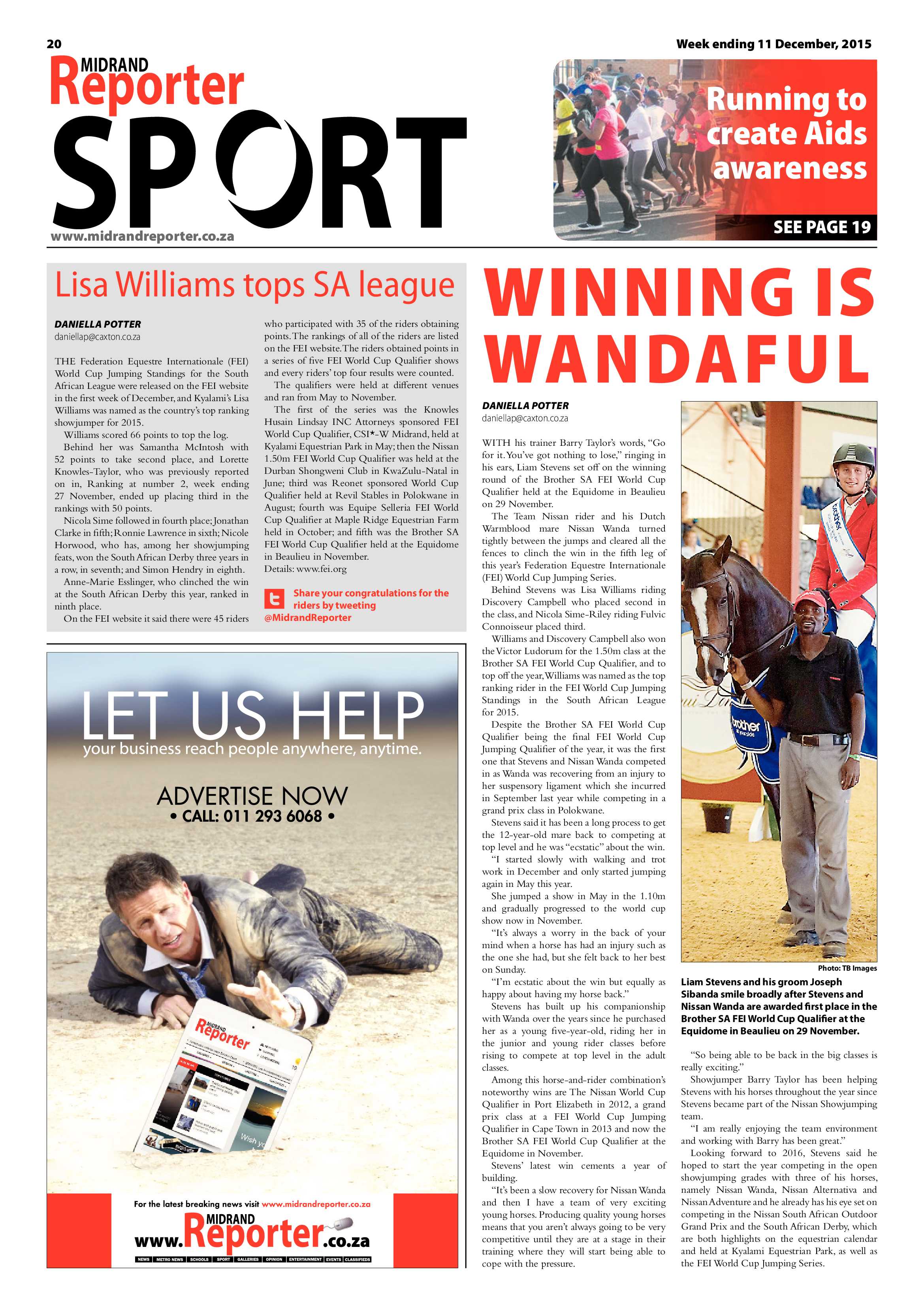 Midrand Reporter 11 December 2015 page 20