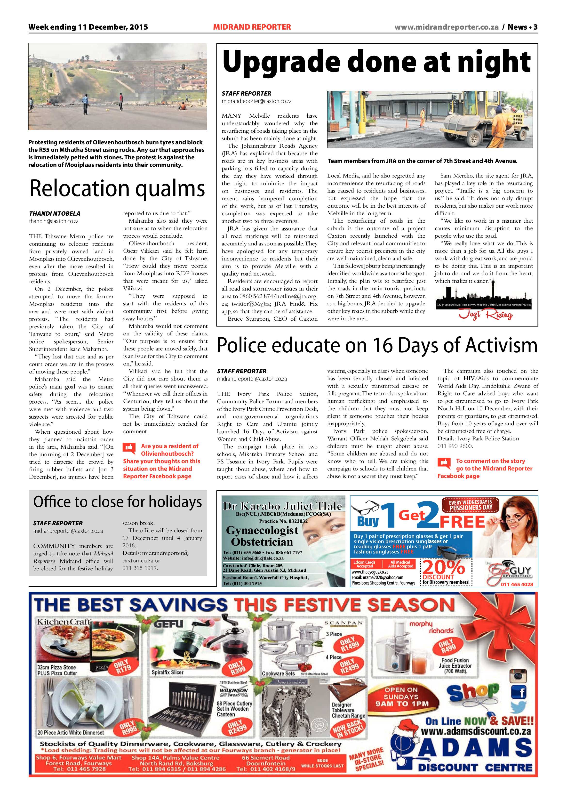 Midrand Reporter 11 December 2015 page 3
