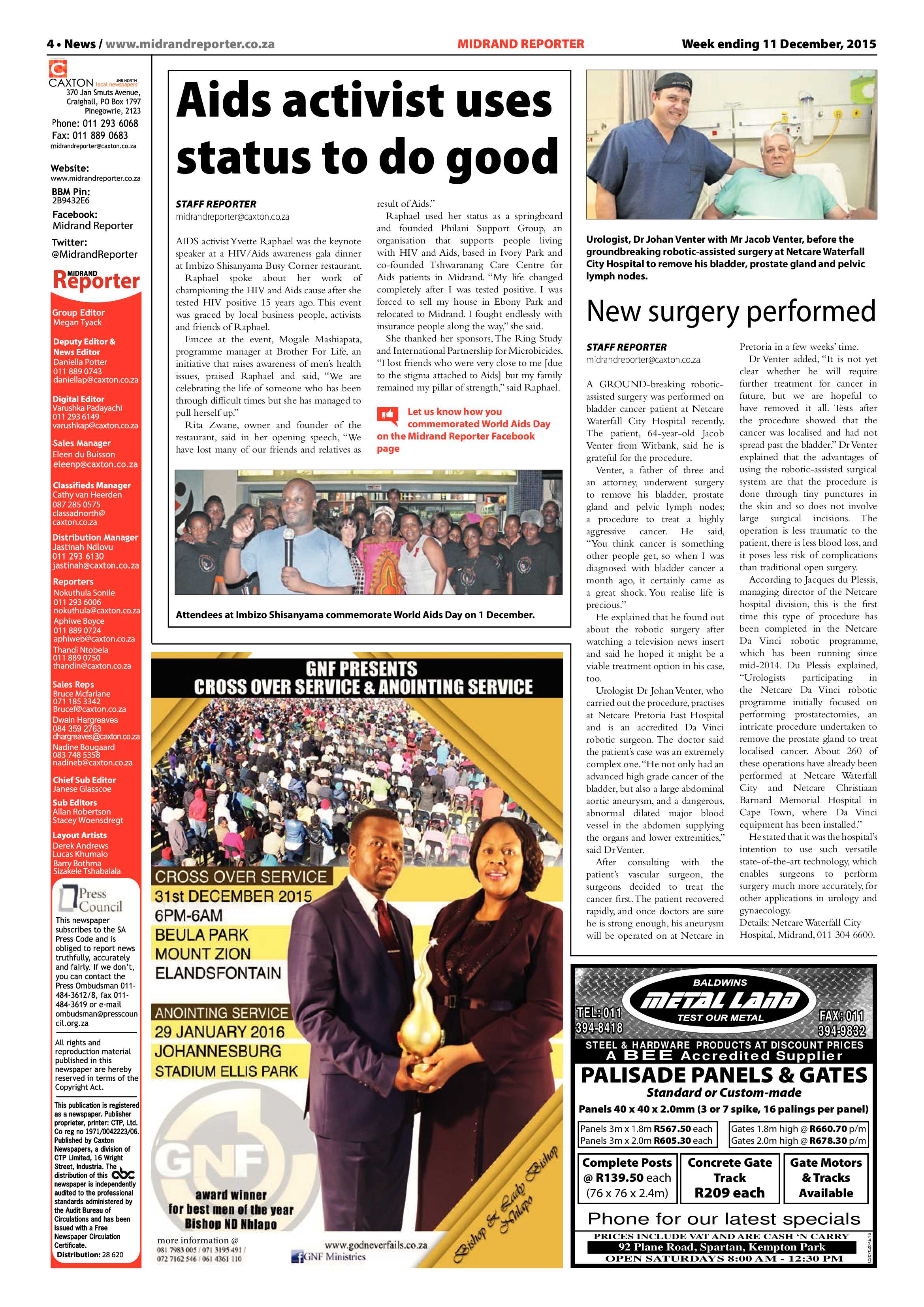 Midrand Reporter 11 December 2015 page 4