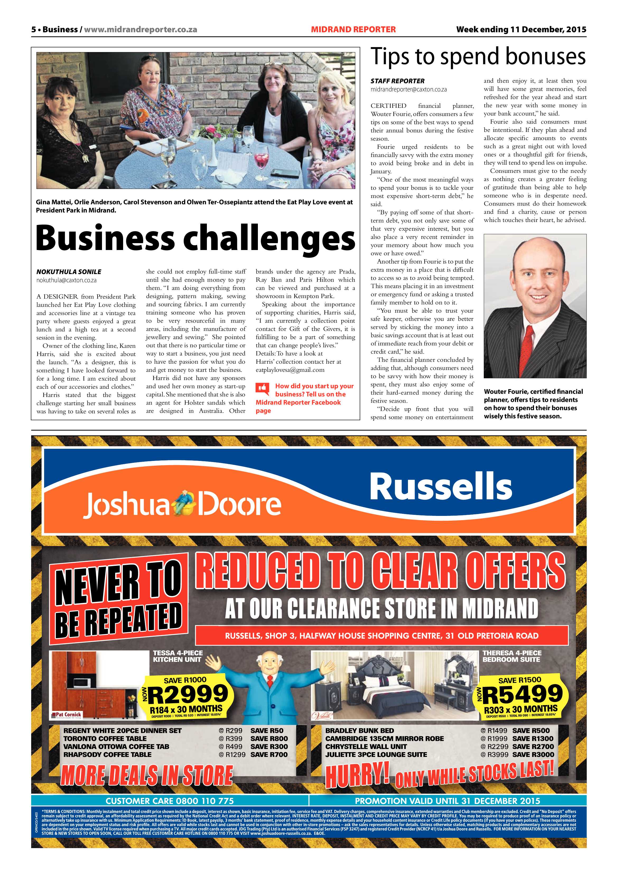 Midrand Reporter 11 December 2015 page 5