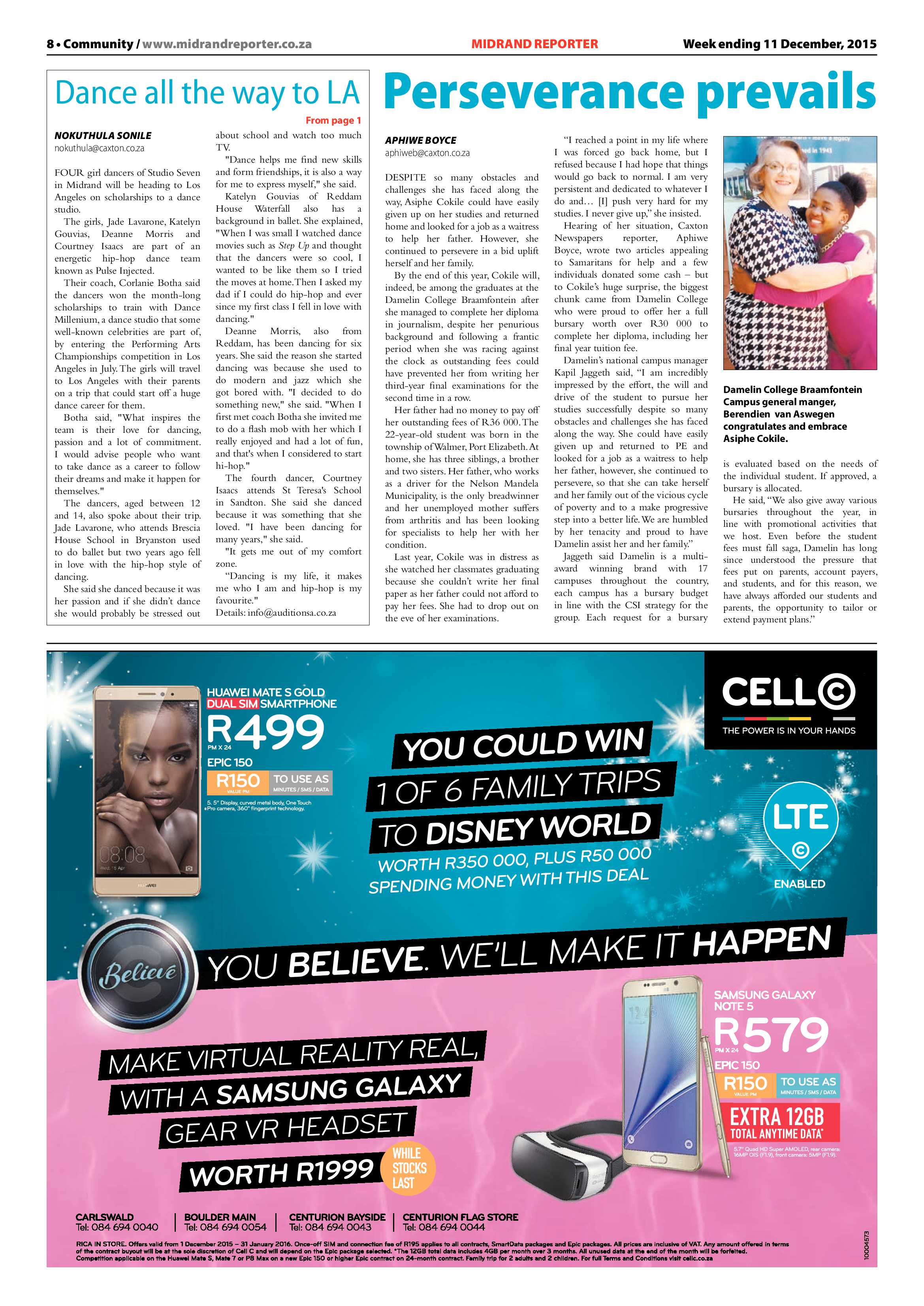 Midrand Reporter 11 December 2015 page 8