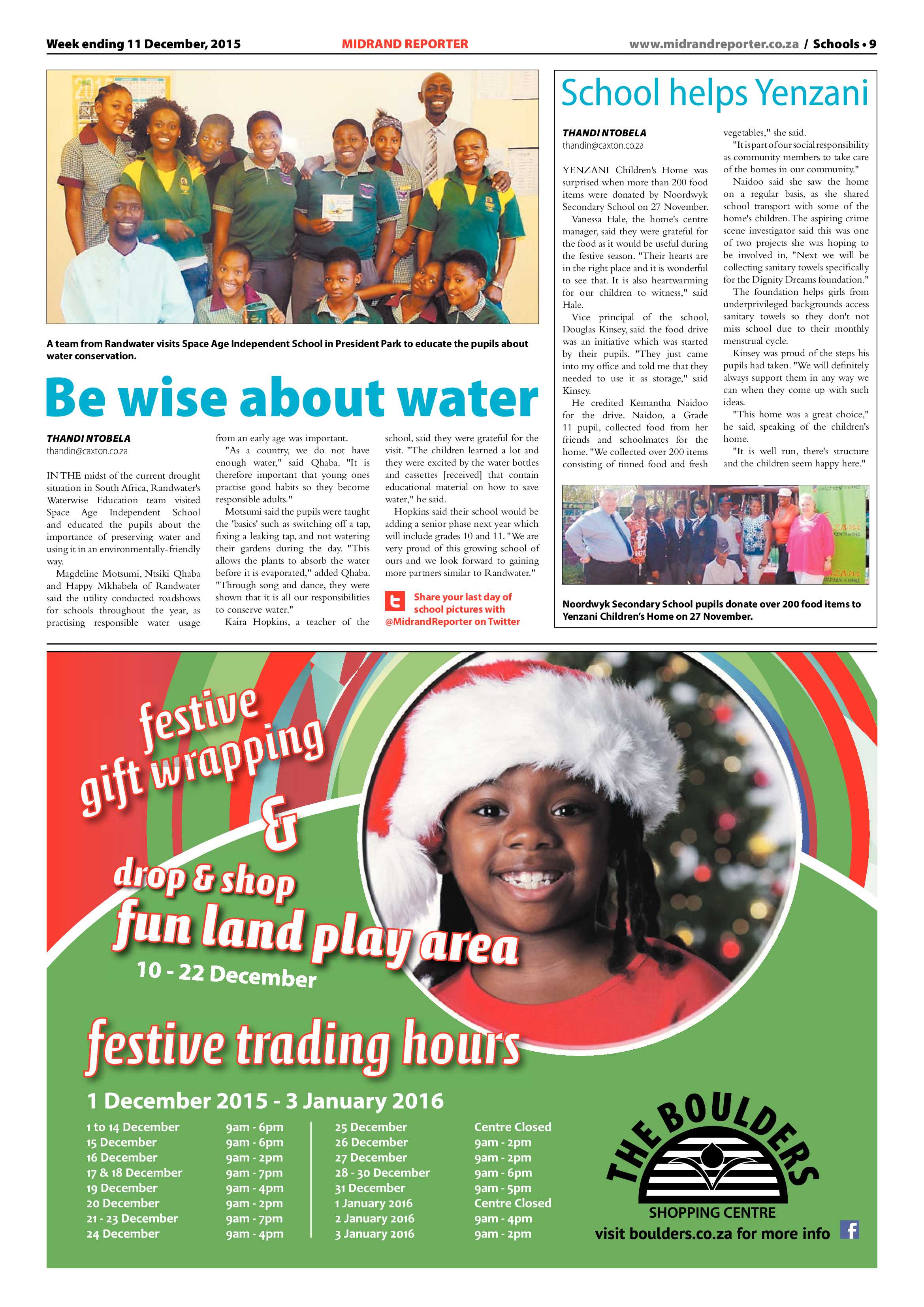 Midrand Reporter 11 December 2015 page 9