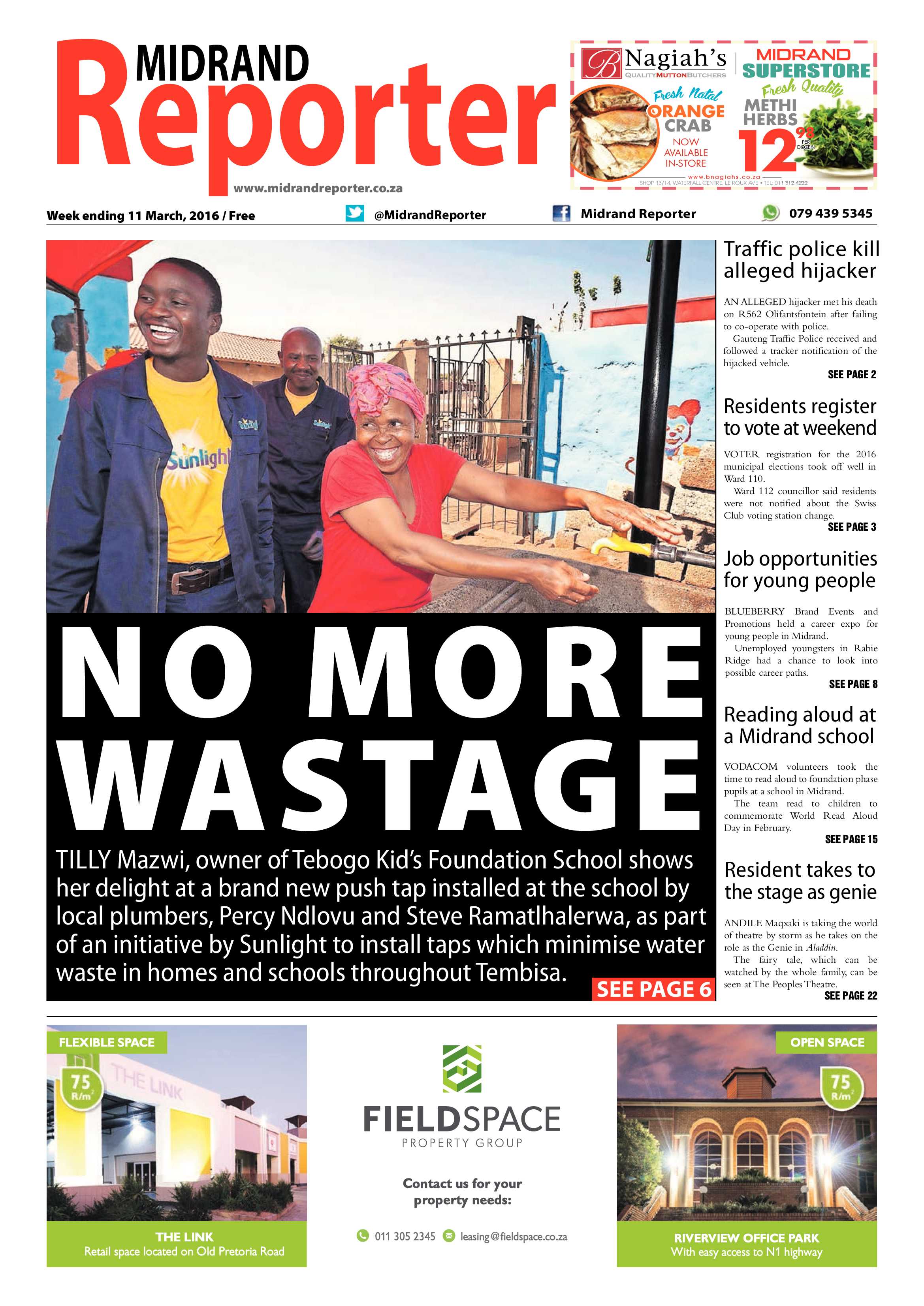 Midrand Reporter 11 March 2016 page 1