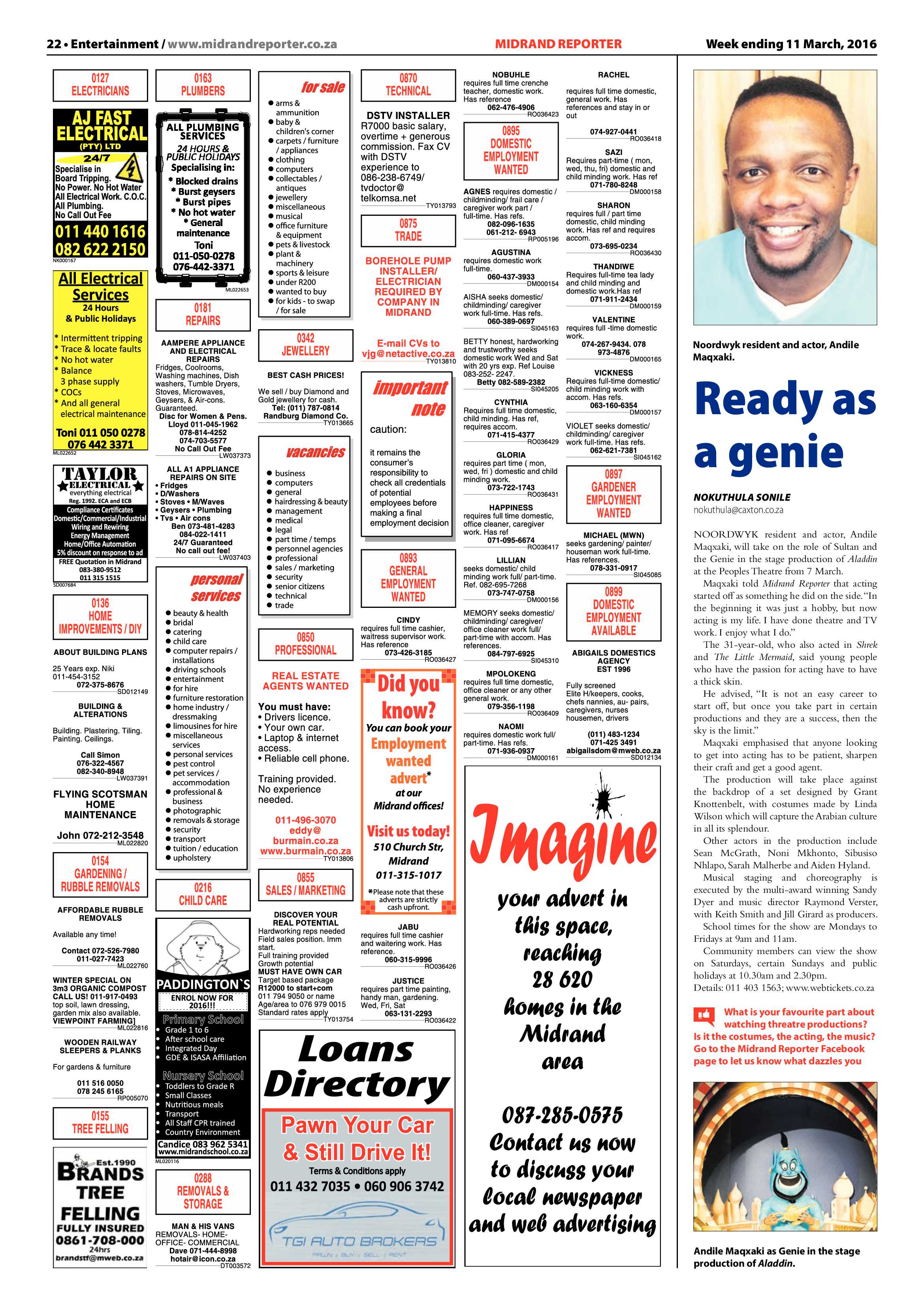Midrand Reporter 11 March 2016 page 22