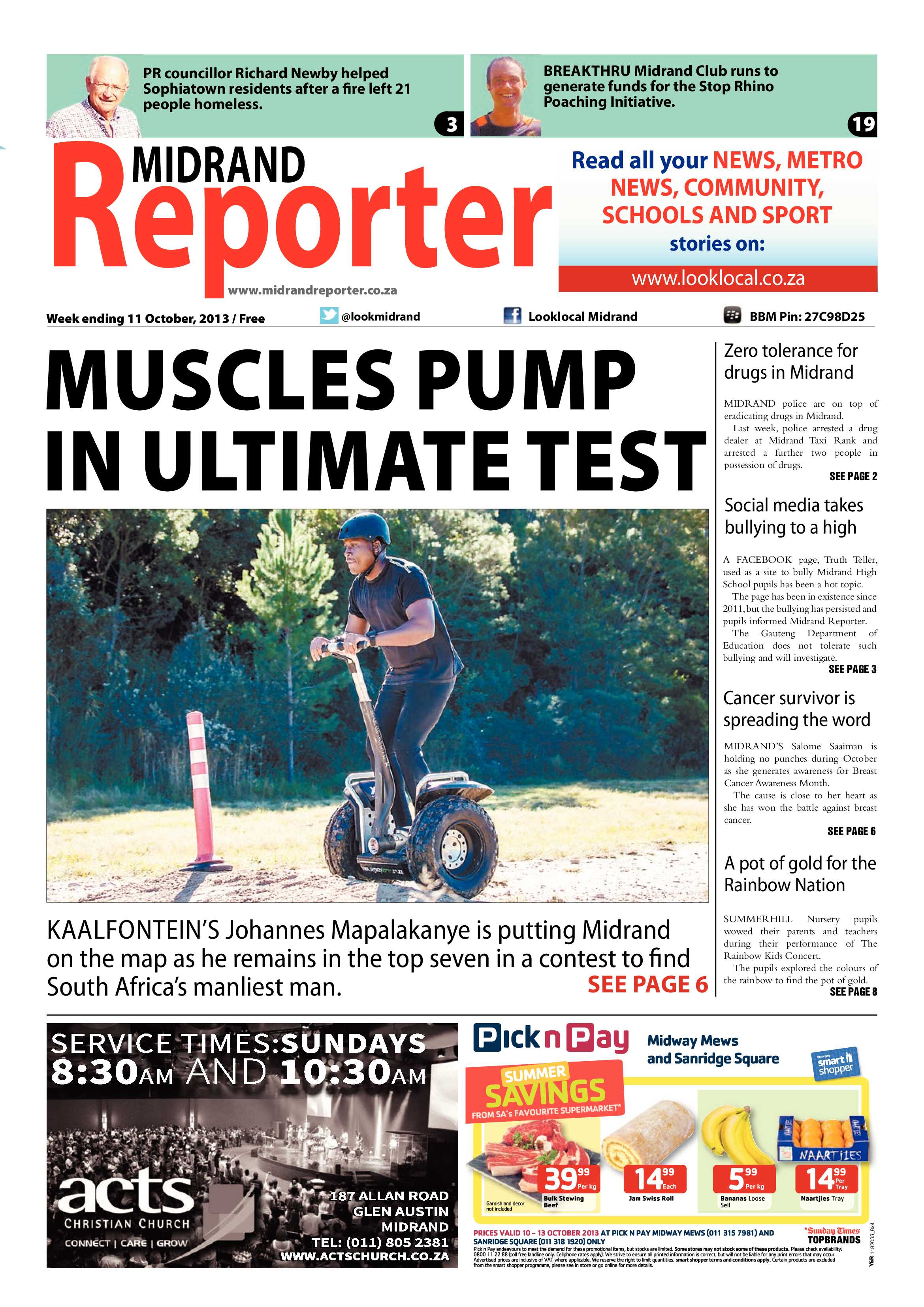 Midrand Reporter 11 October 2013 page 1