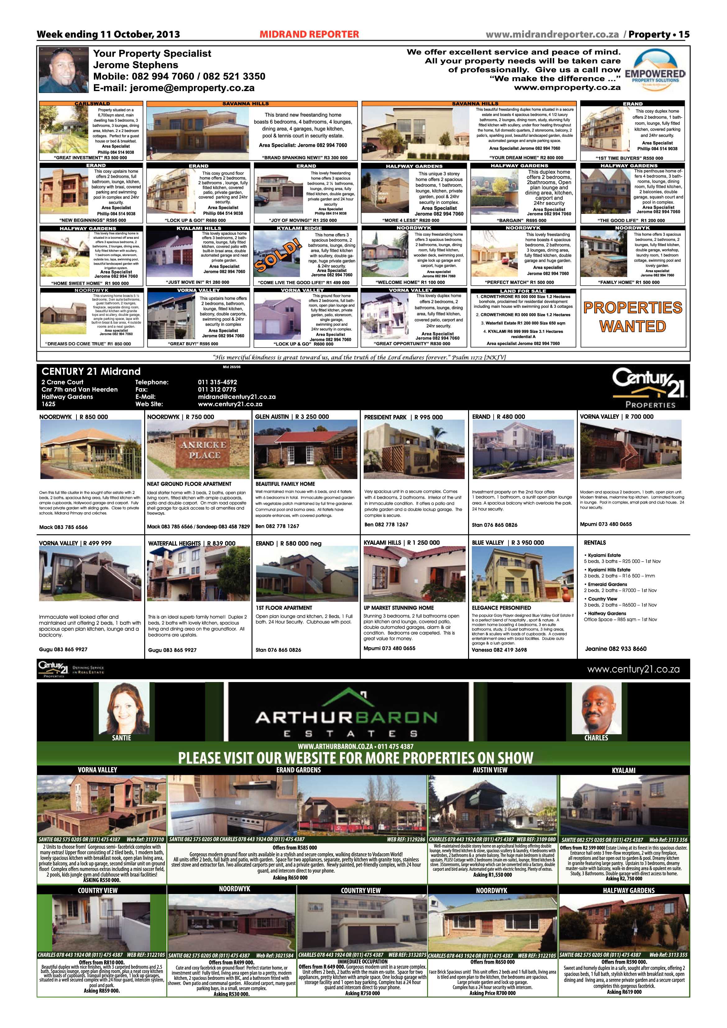 Midrand Reporter 11 October 2013 page 15