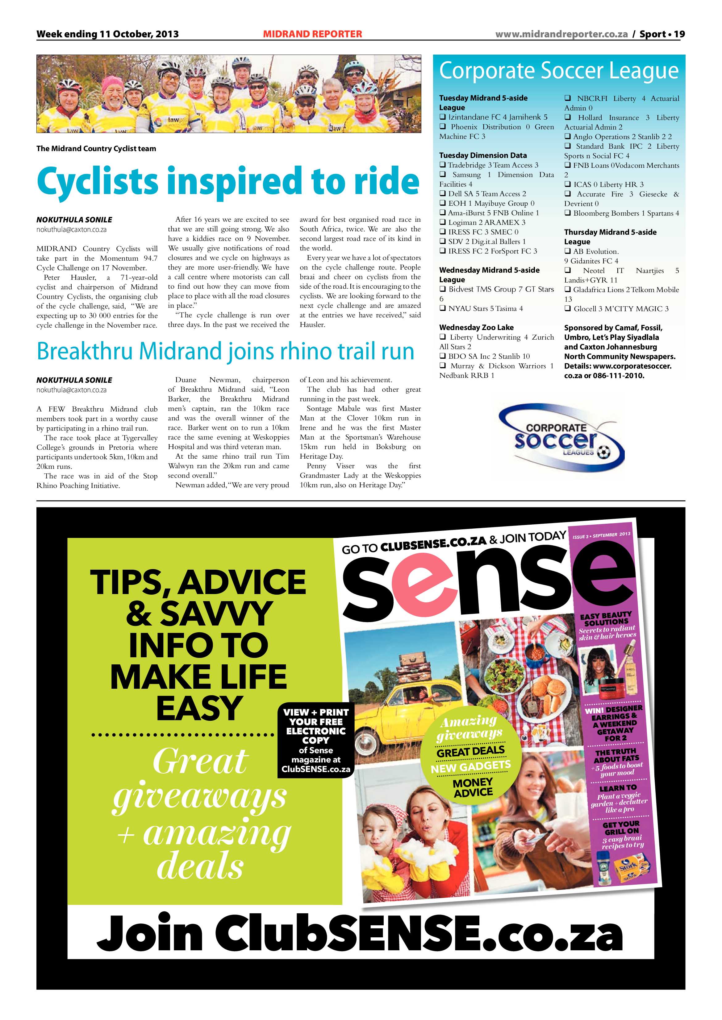 Midrand Reporter 11 October 2013 page 19