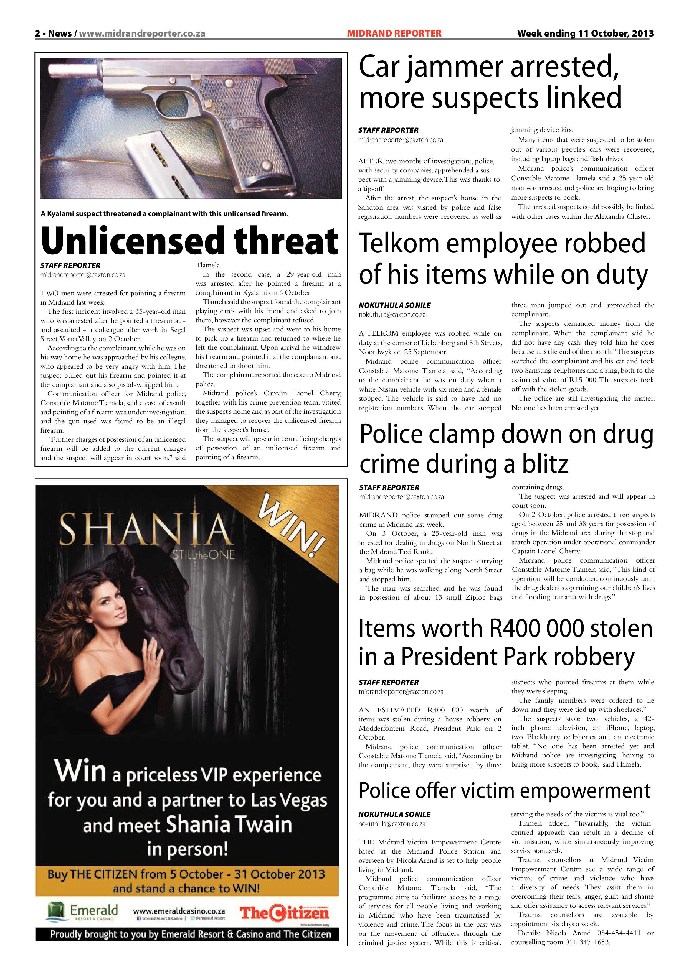 Midrand Reporter 11 October 2013 page 2