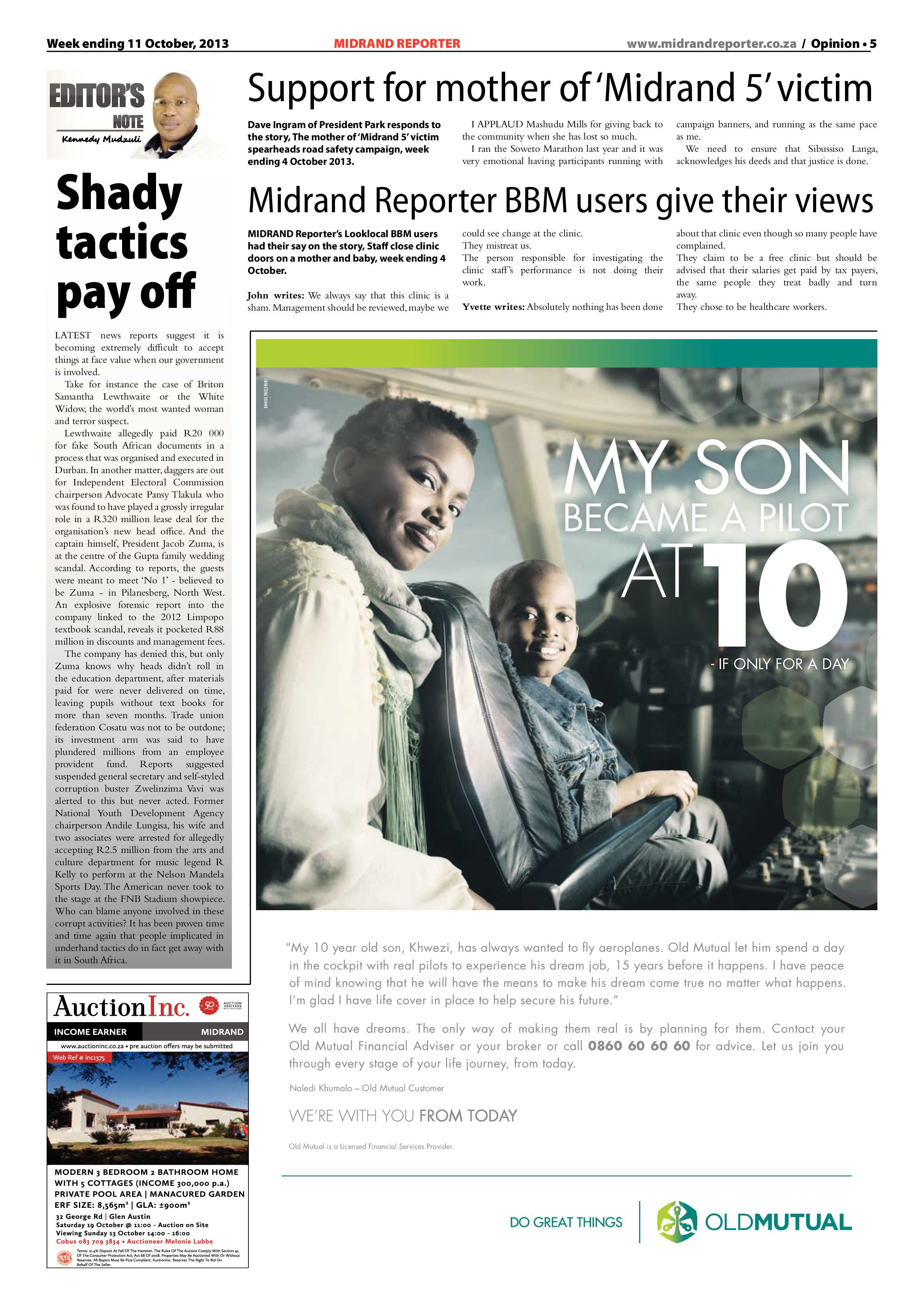 Midrand Reporter 11 October 2013 page 5