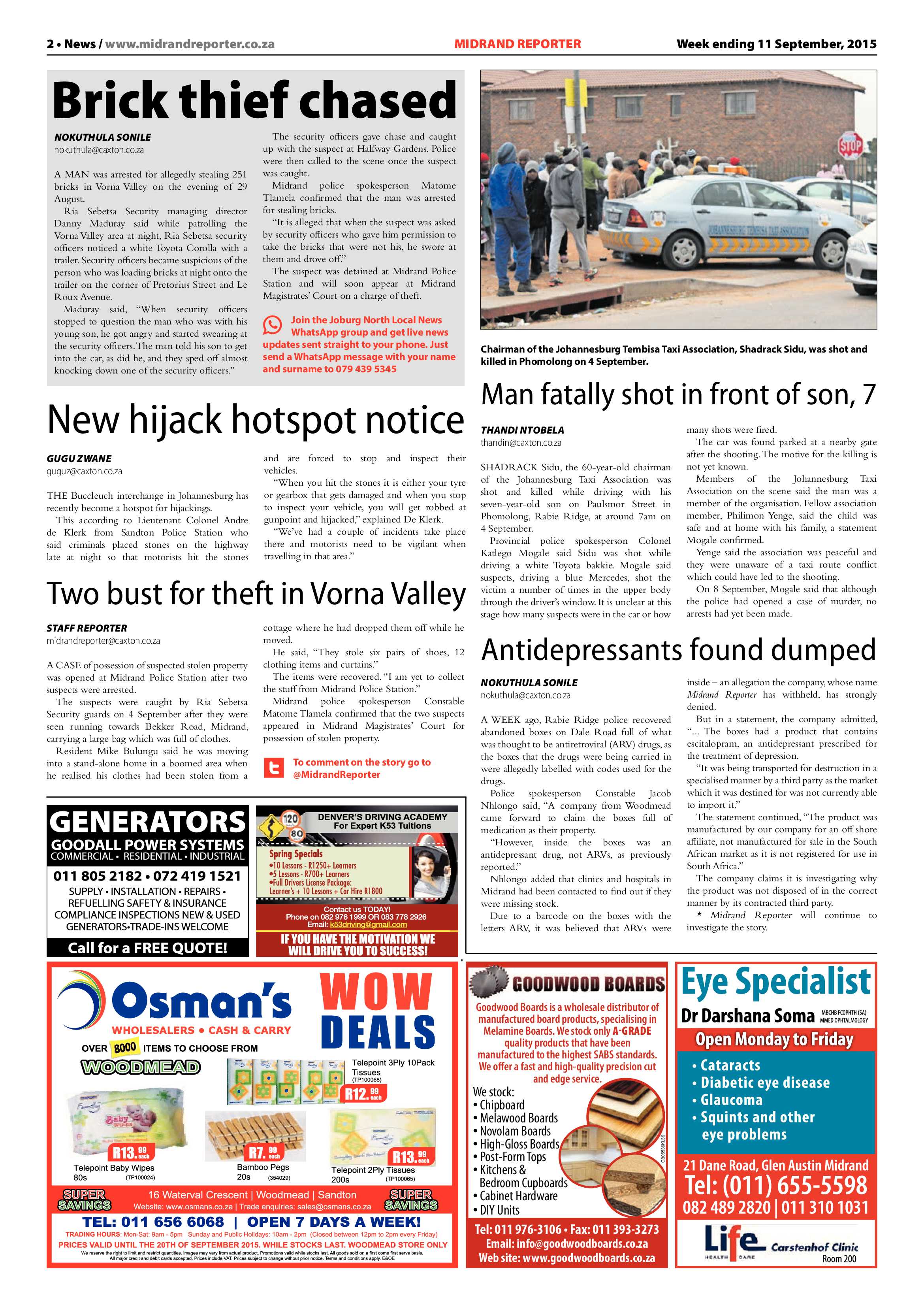 Midrand Reporter 11 September 2015 page 2