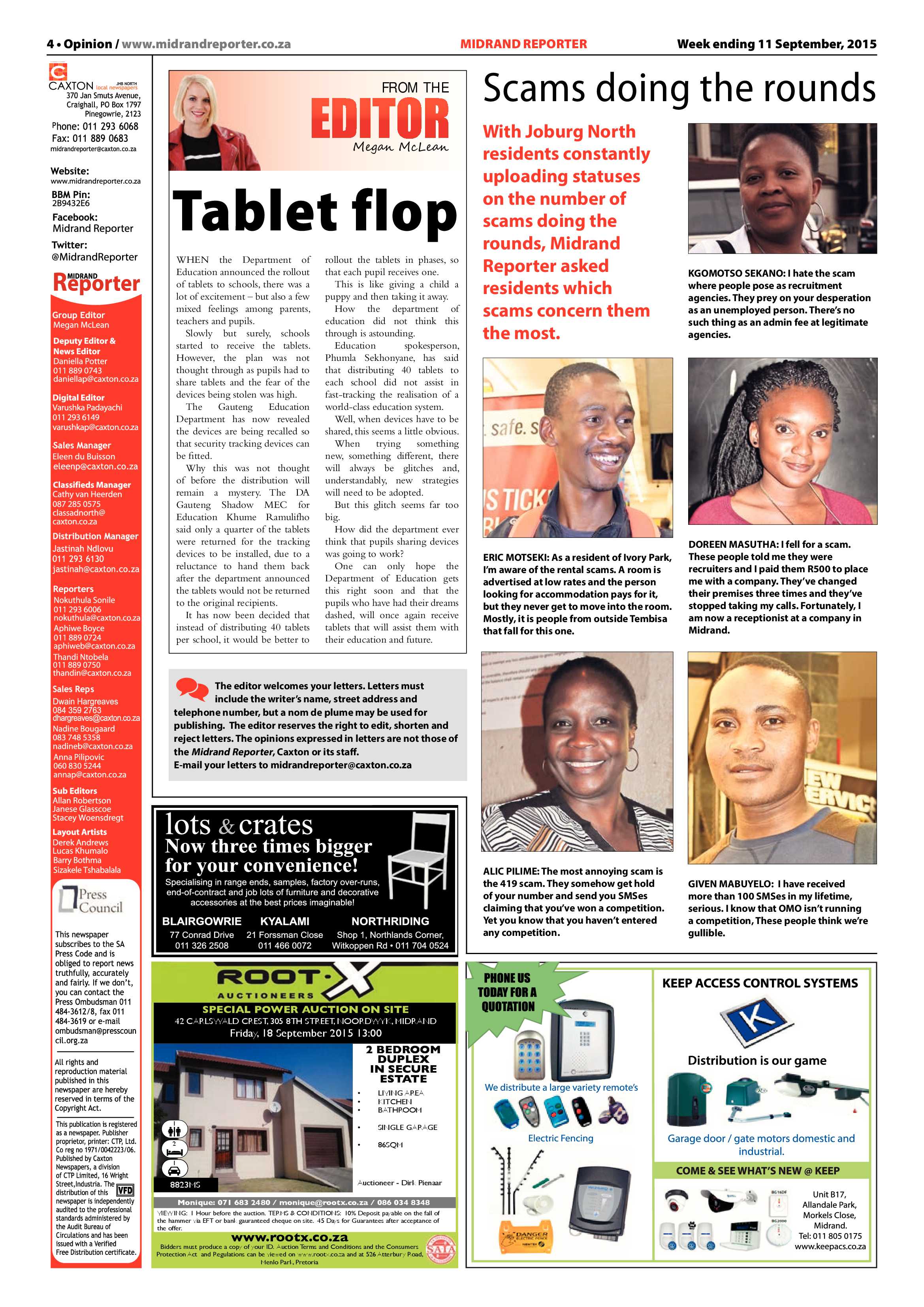 Midrand Reporter 11 September 2015 page 4