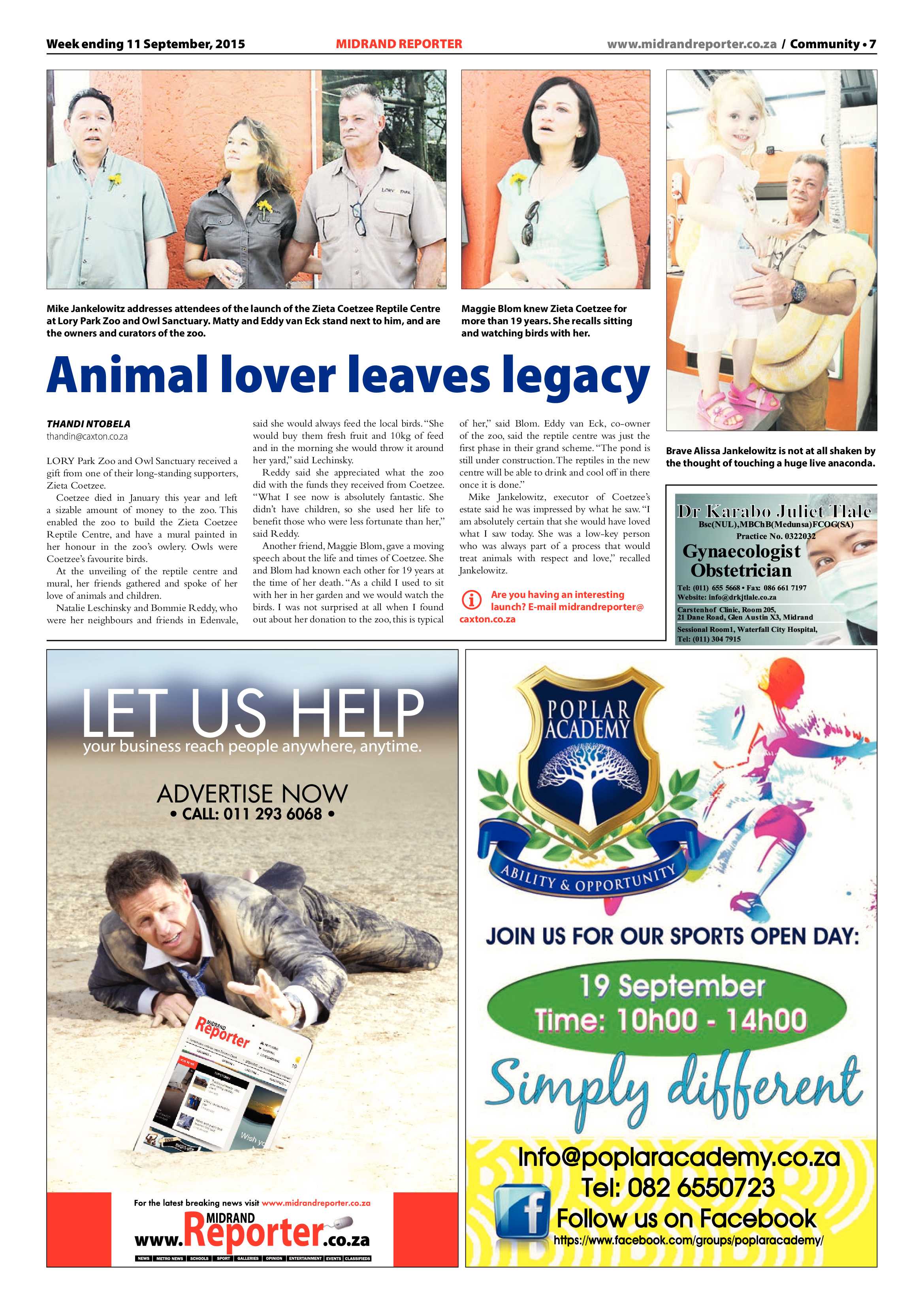 Midrand Reporter 11 September 2015 page 7
