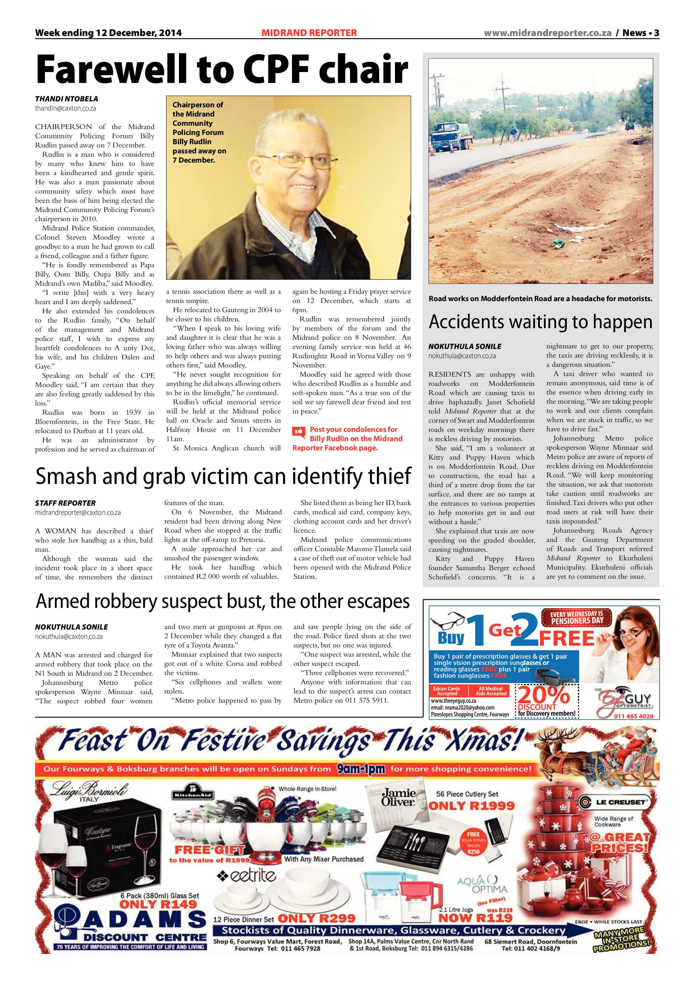 Midrand Reporter 12 December 2014 page 3
