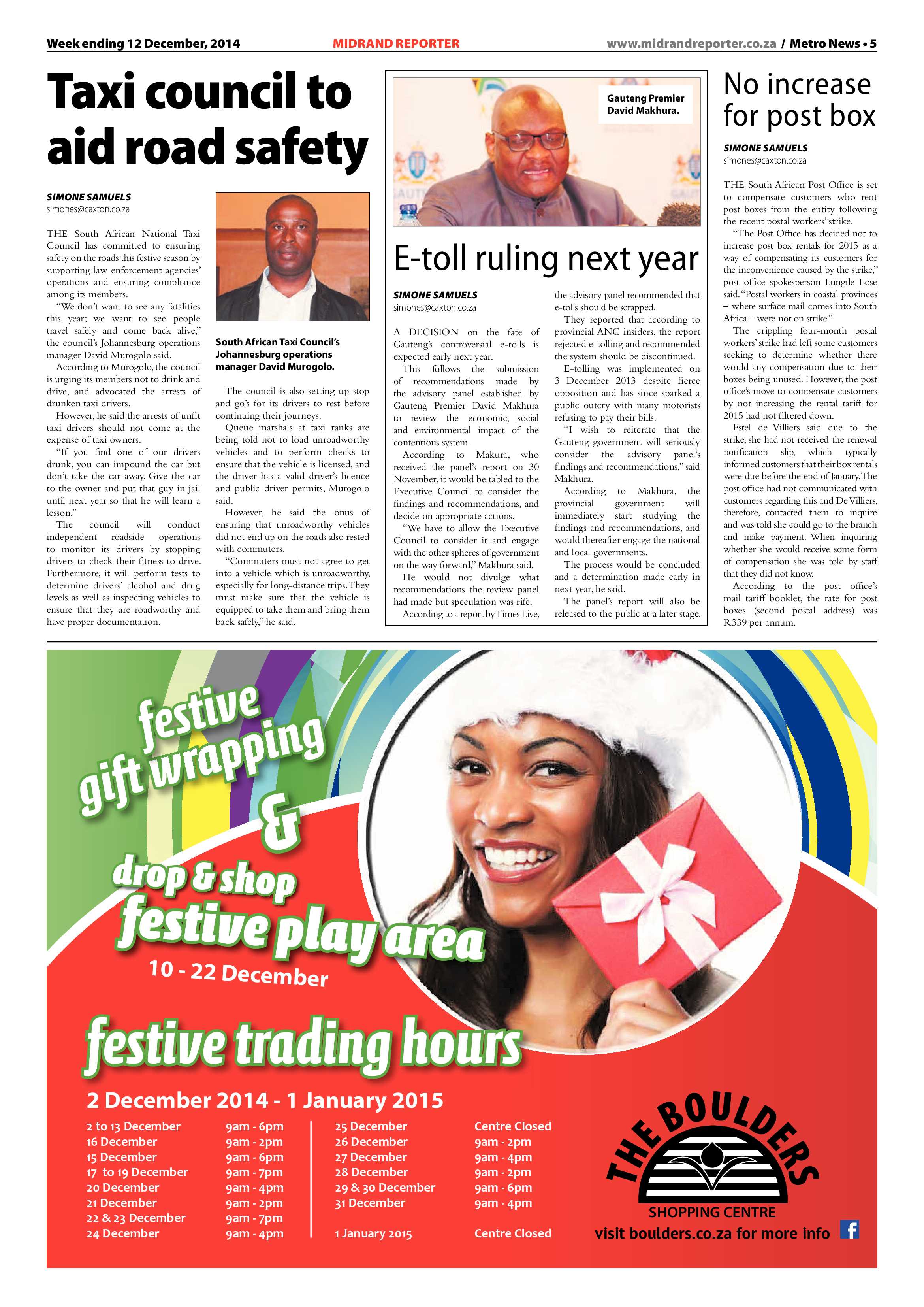 Midrand Reporter 12 December 2014 page 5